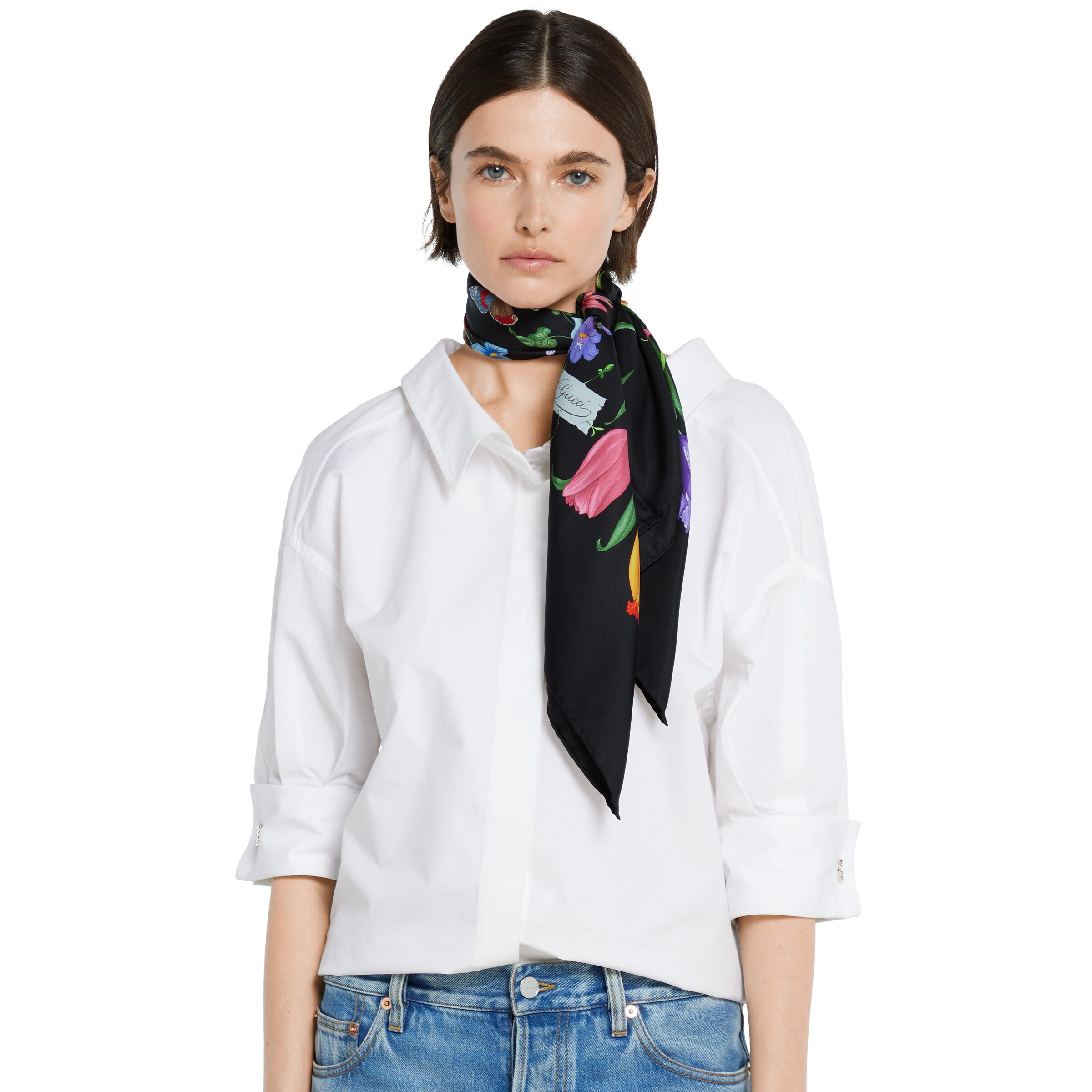 Printed silk twill carré - 4