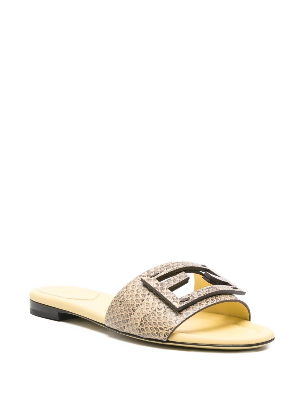 snakeskin leather sandals - 2