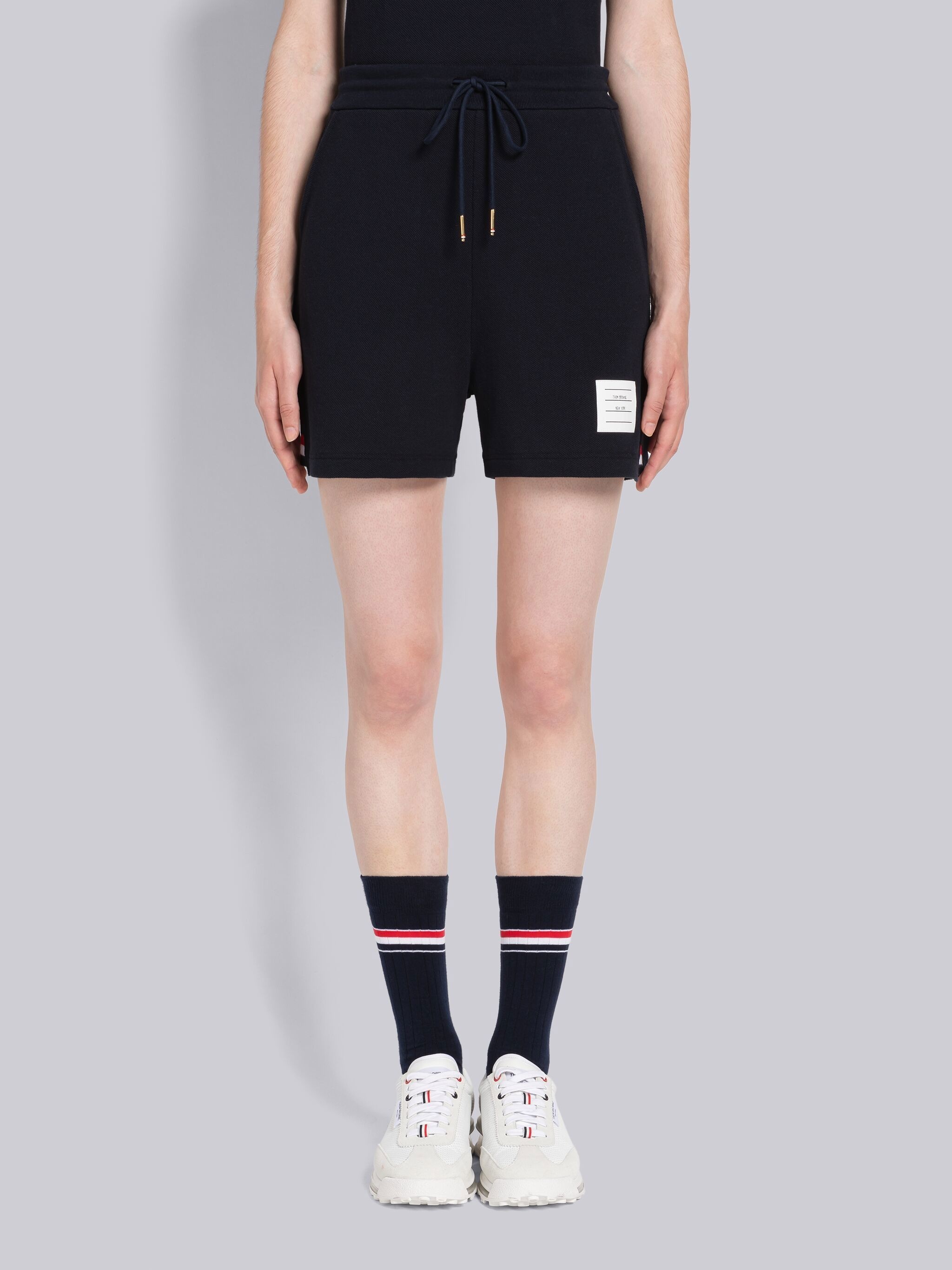 Pique Rib Gusset Stripe Short - 1