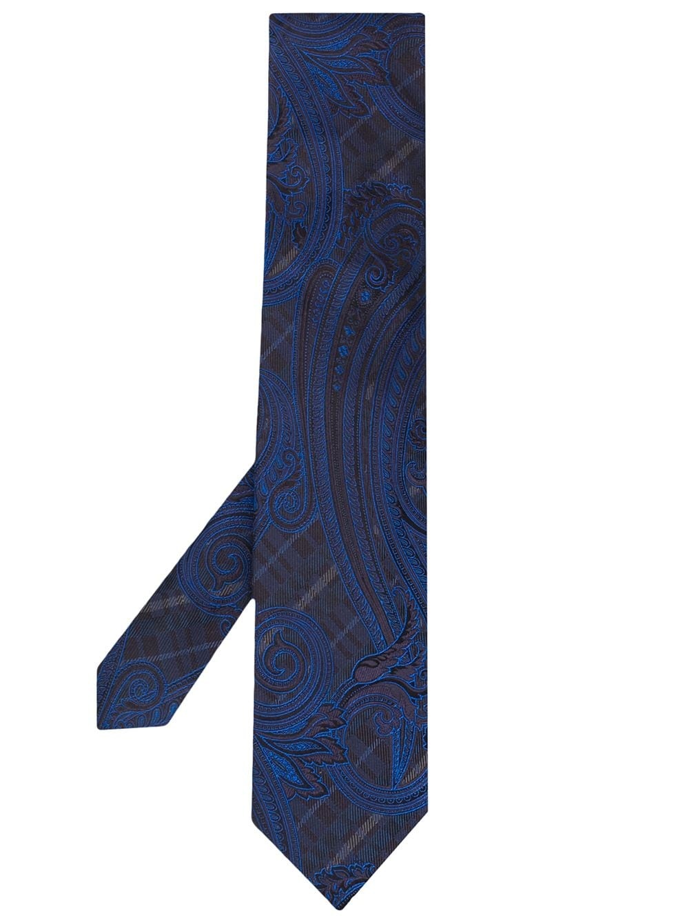 paisley-print silk tie - 1