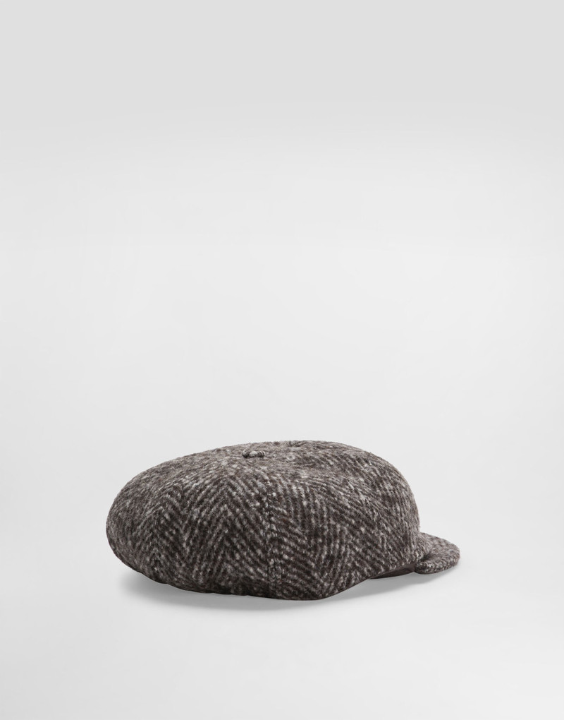Dolce & Gabbana Flat cap in herringbone wool outlook