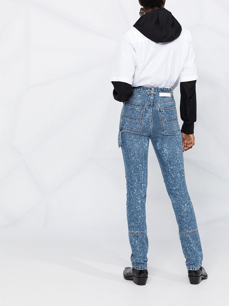 paint-splattered slim-fit jeans 5
