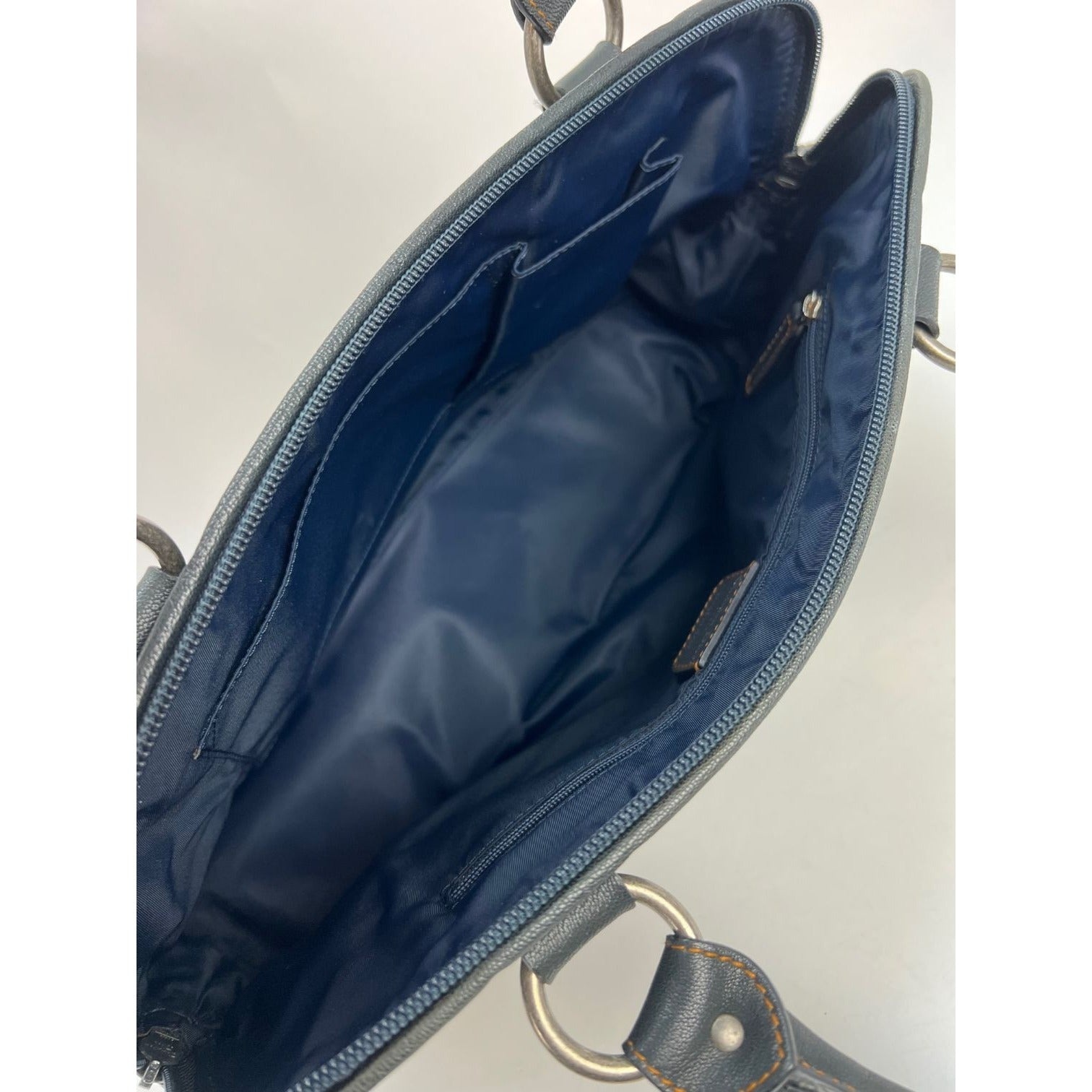 CHRISTIAN DIOR Monogram Trotter CD Blue Canvas Hand Bag - 4