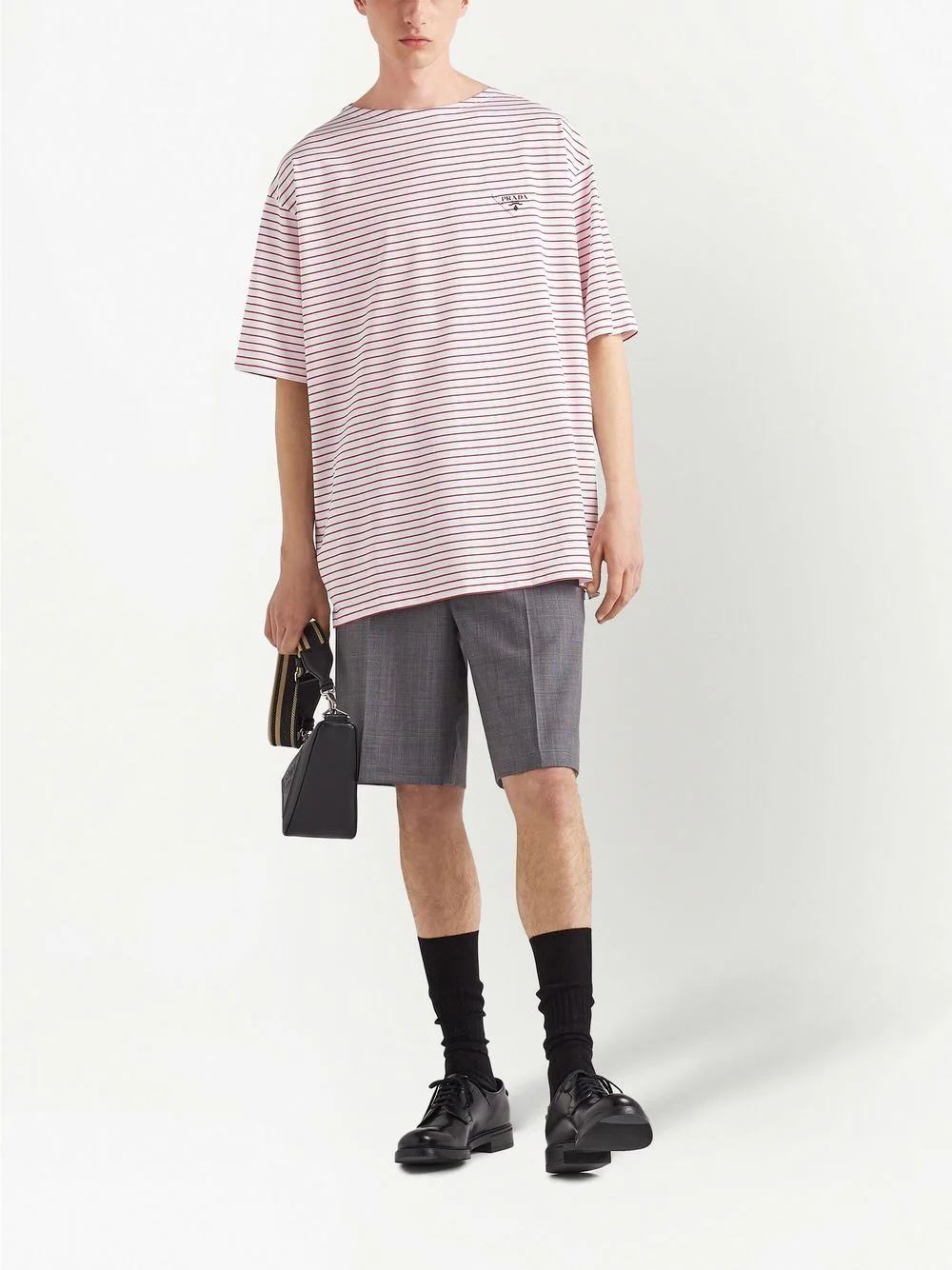 logo patch striped T-shirt - 2