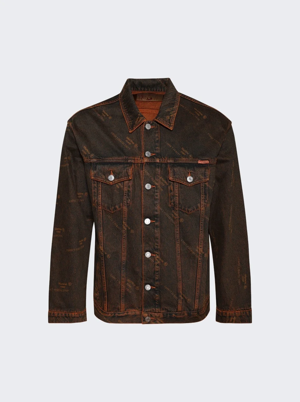 Oversized Denim Jacket Orange Laser - 1