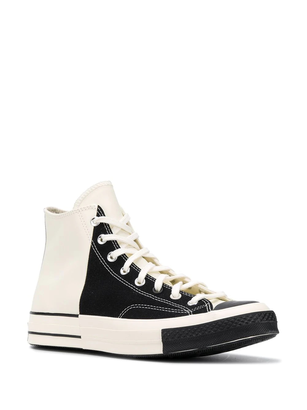 two-tone high-top trainers - 2