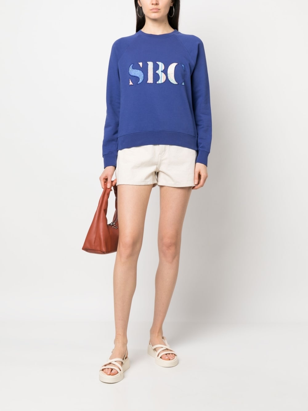cut-out logo cotton sweatshirt - 2