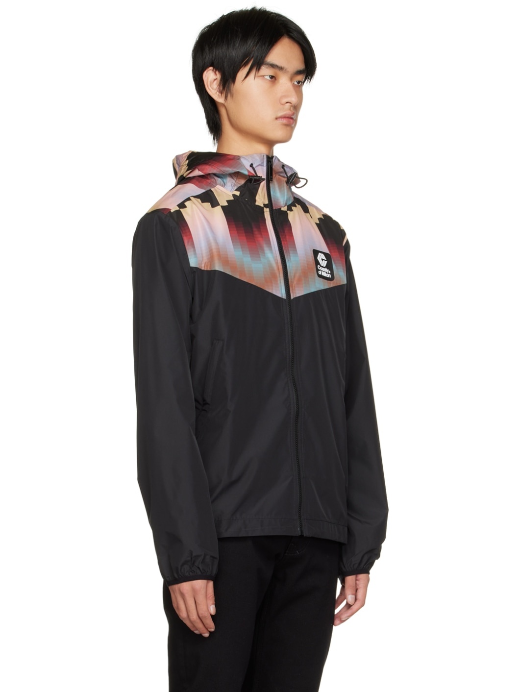 Black Printed Jacket - 2
