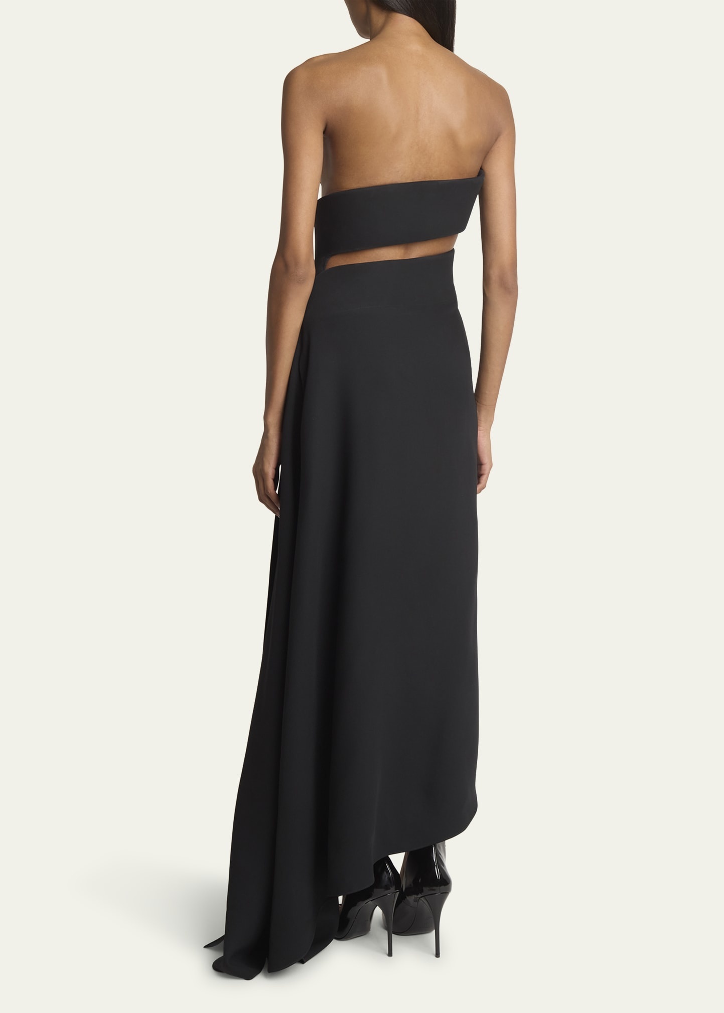 3D Spiral Strapless Dress - 3