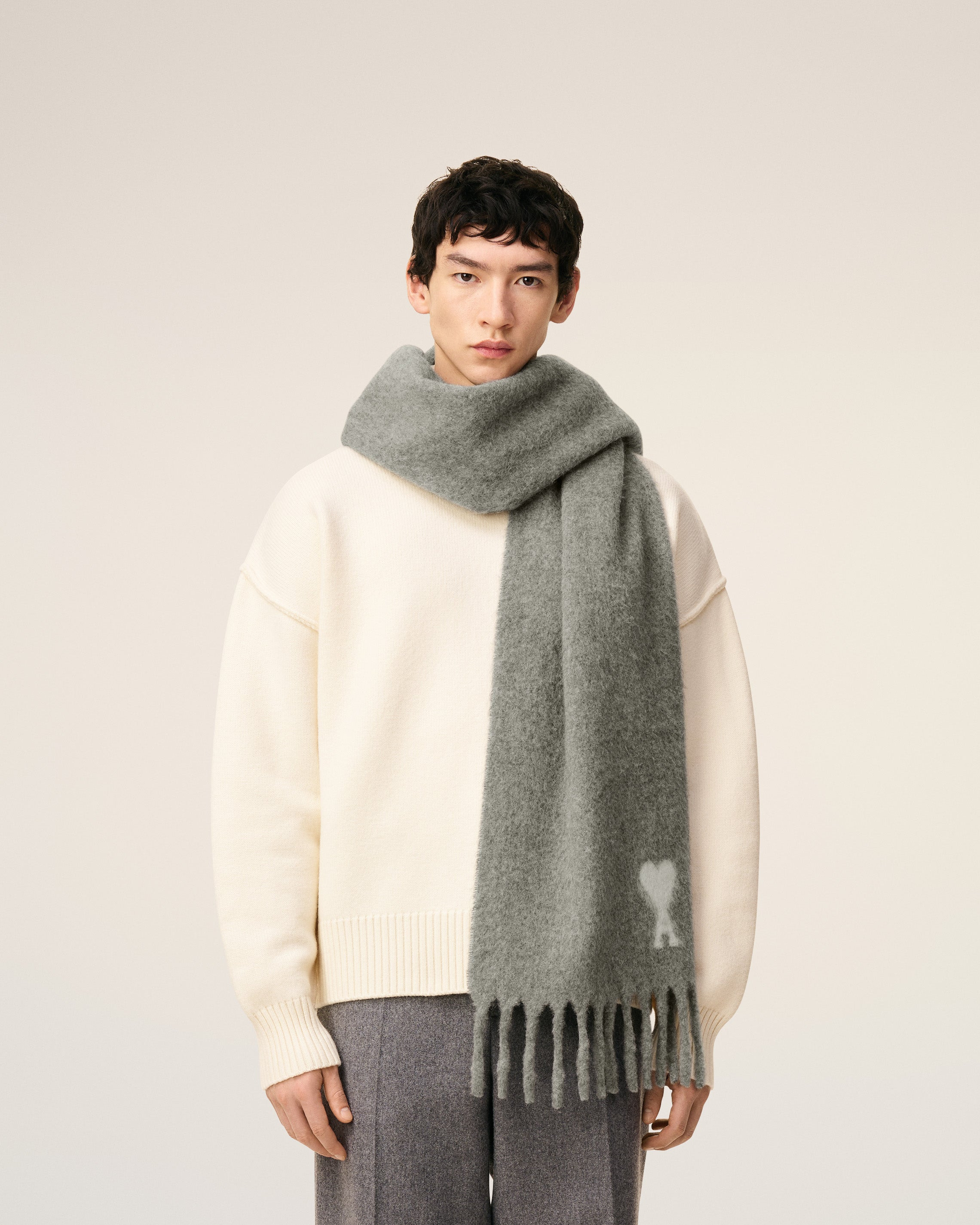 GREY ALPACA  AMI DE COEUR SCARF - 2