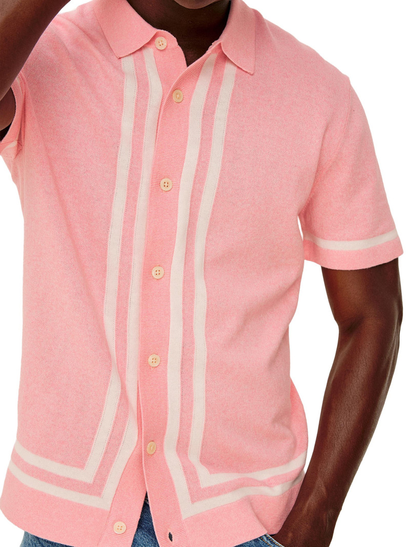 Men's Leo Cotton-Blend Shirt - Rose Melange 6
