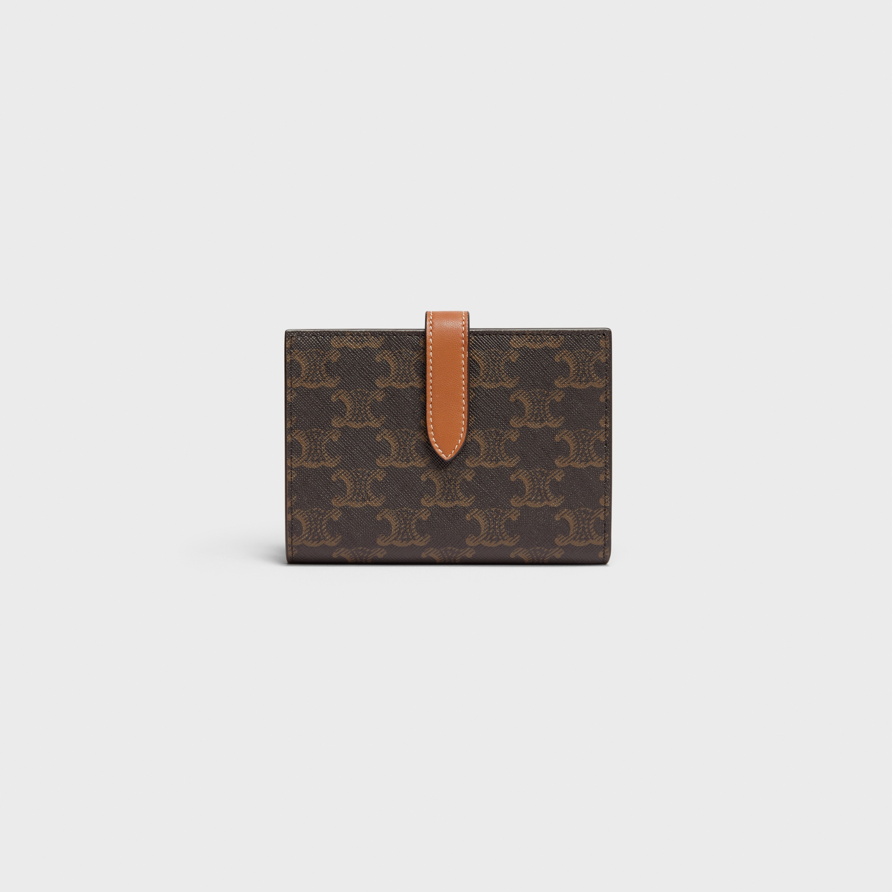 Medium Strap Wallet in Triomphe Canvas and lambskin - 1
