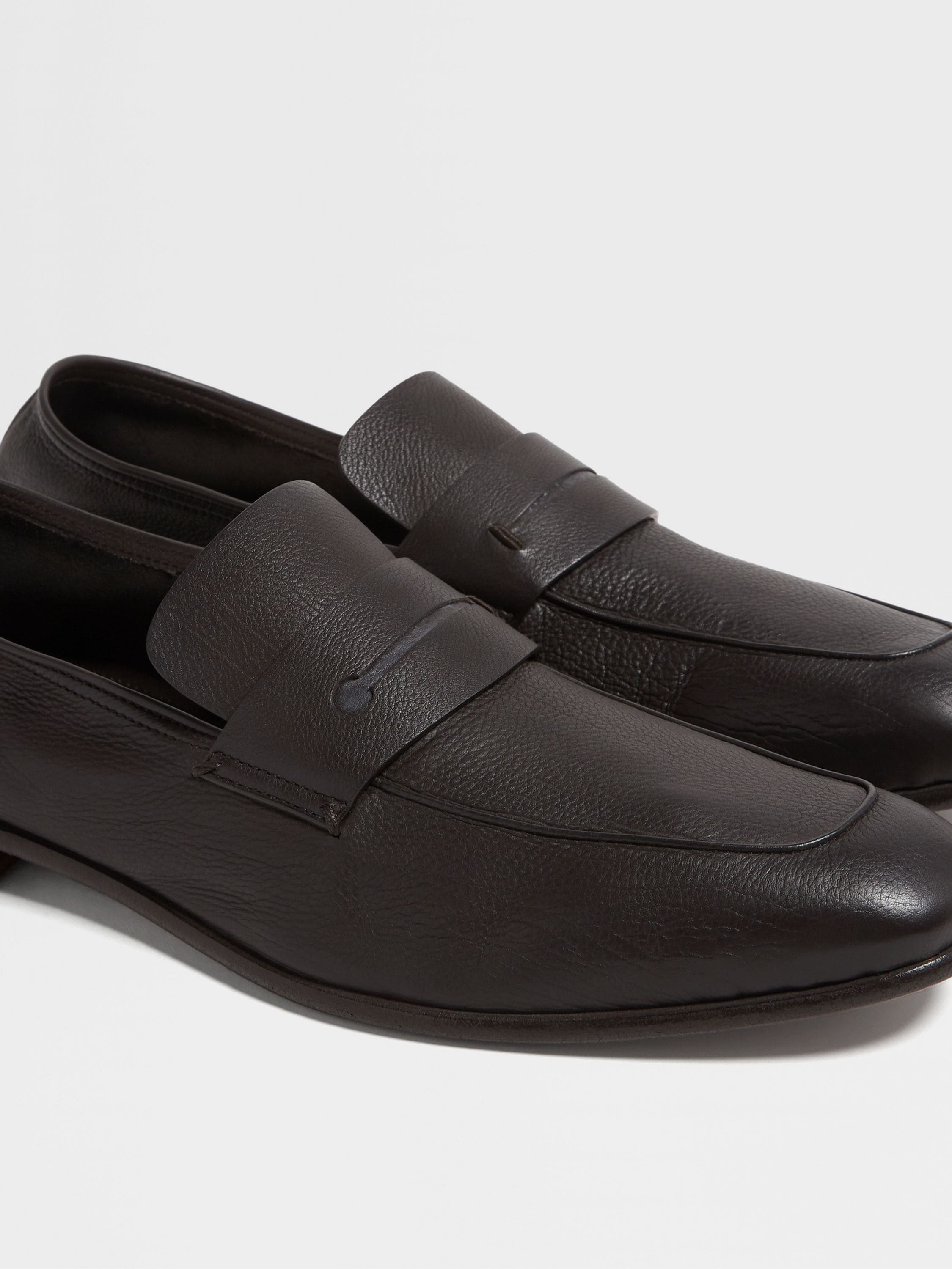 DARK BROWN SECONDSKIN L'ASOLA LOAFERS - 4