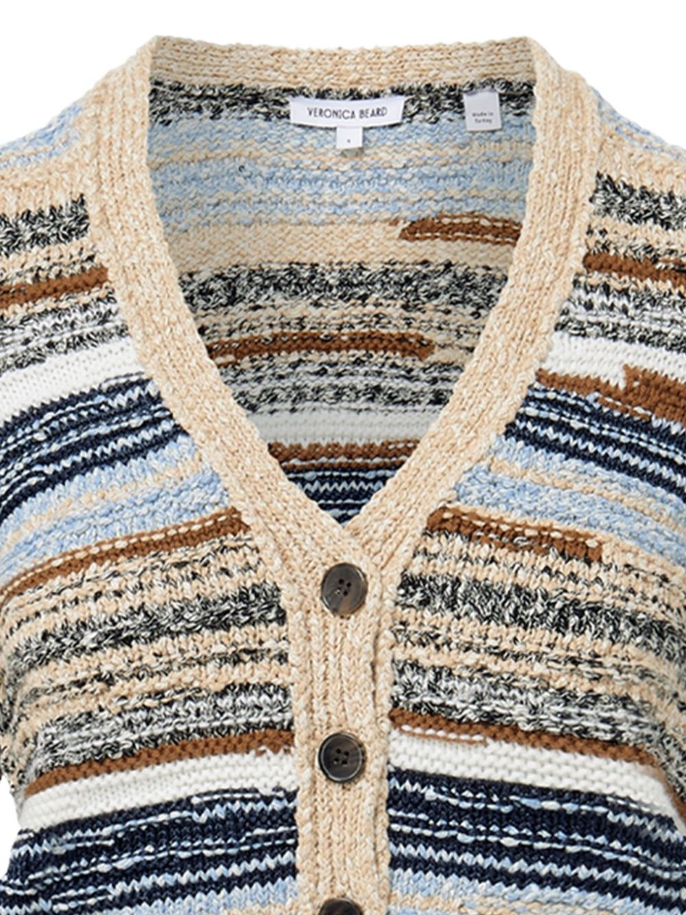 striped button-closure cardigan - 2