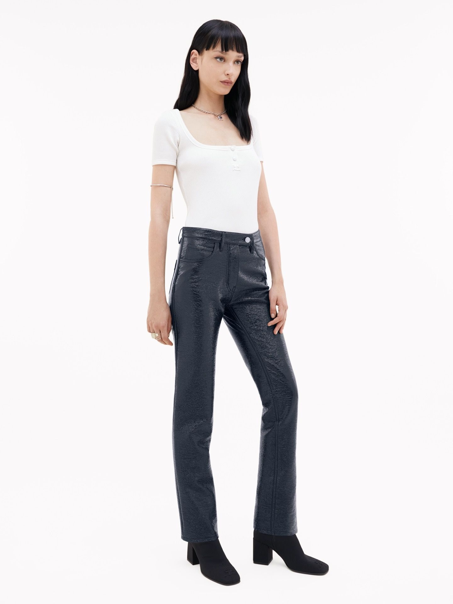 VINYL 5 POCKETS TROUSERS - 3