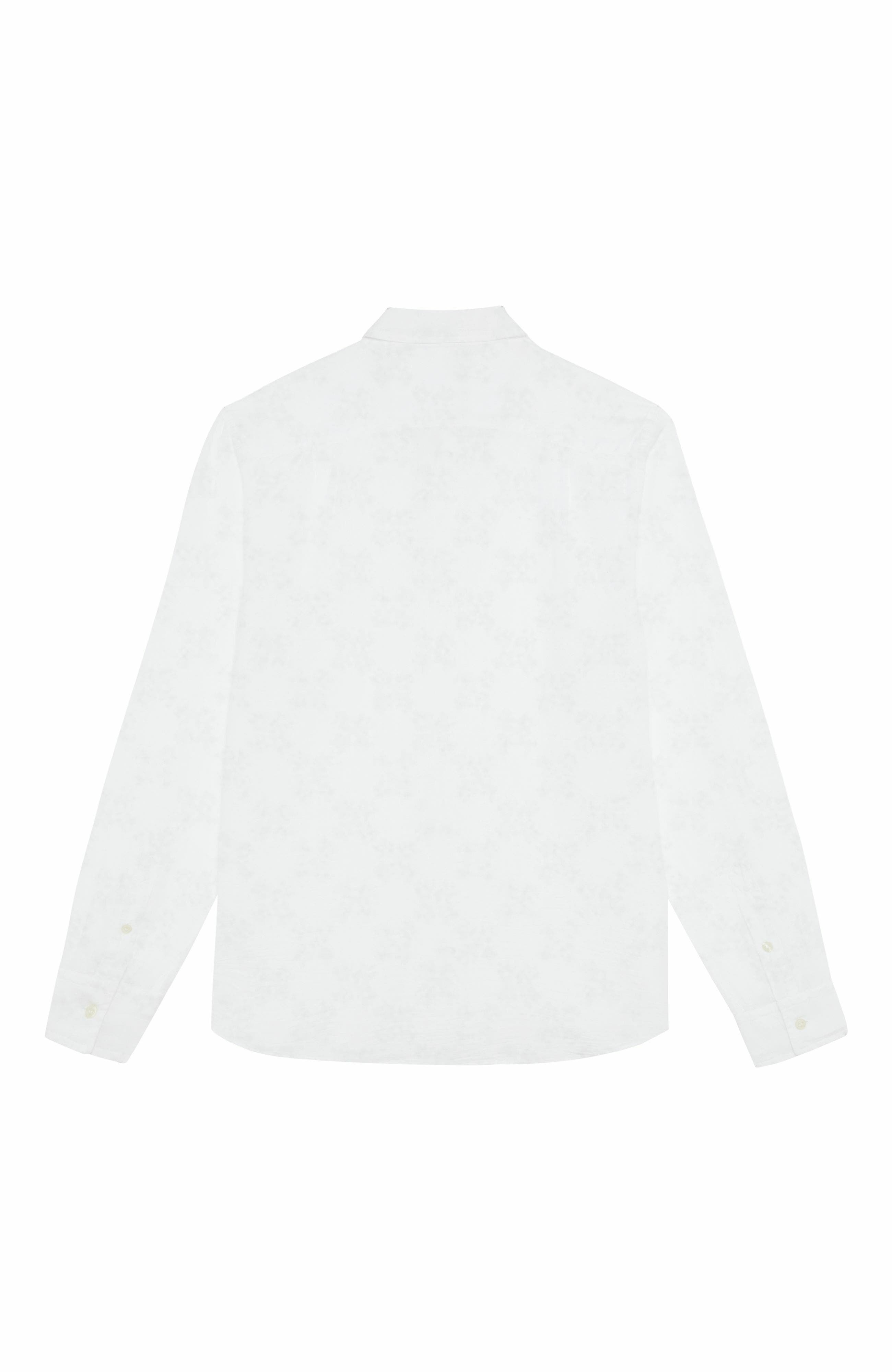 Vilebrequin Men's Solid Linen and Cotton Shirt in Blanc at Nordstrom - 3