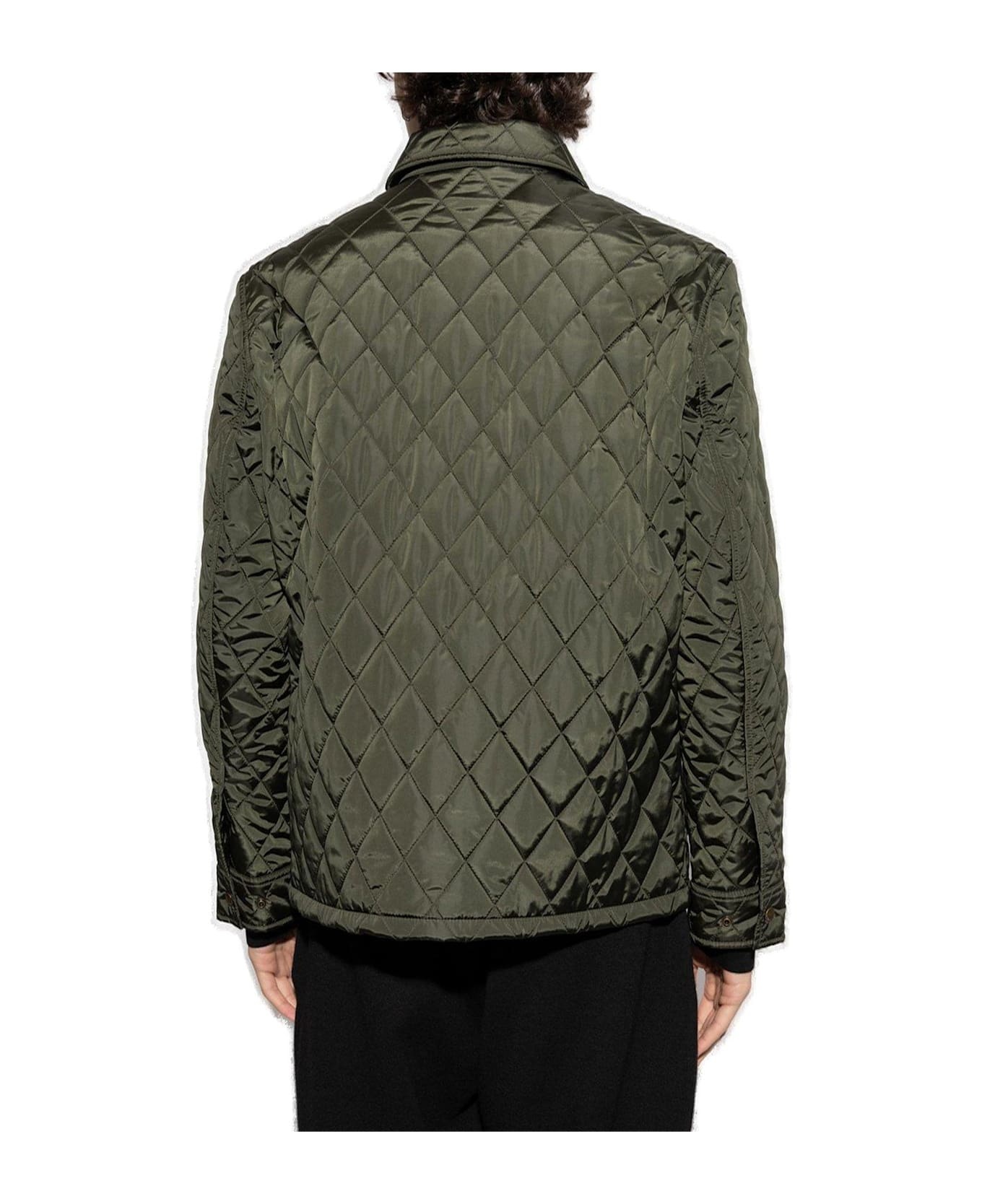 Long Sleeved Quilted Padded Jacket - 3
