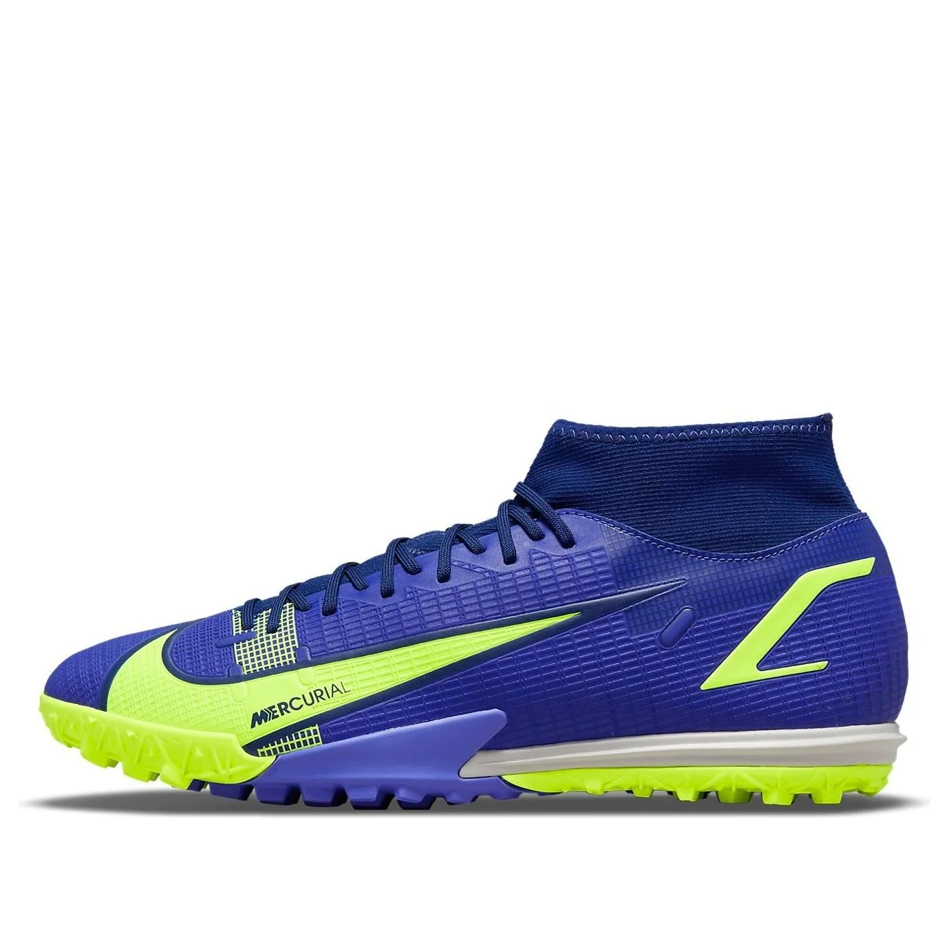 Nike Mercurial Superfly 8 Academy TF Turf High-Top Soccer Shoes Blue CV0953-474 - 1
