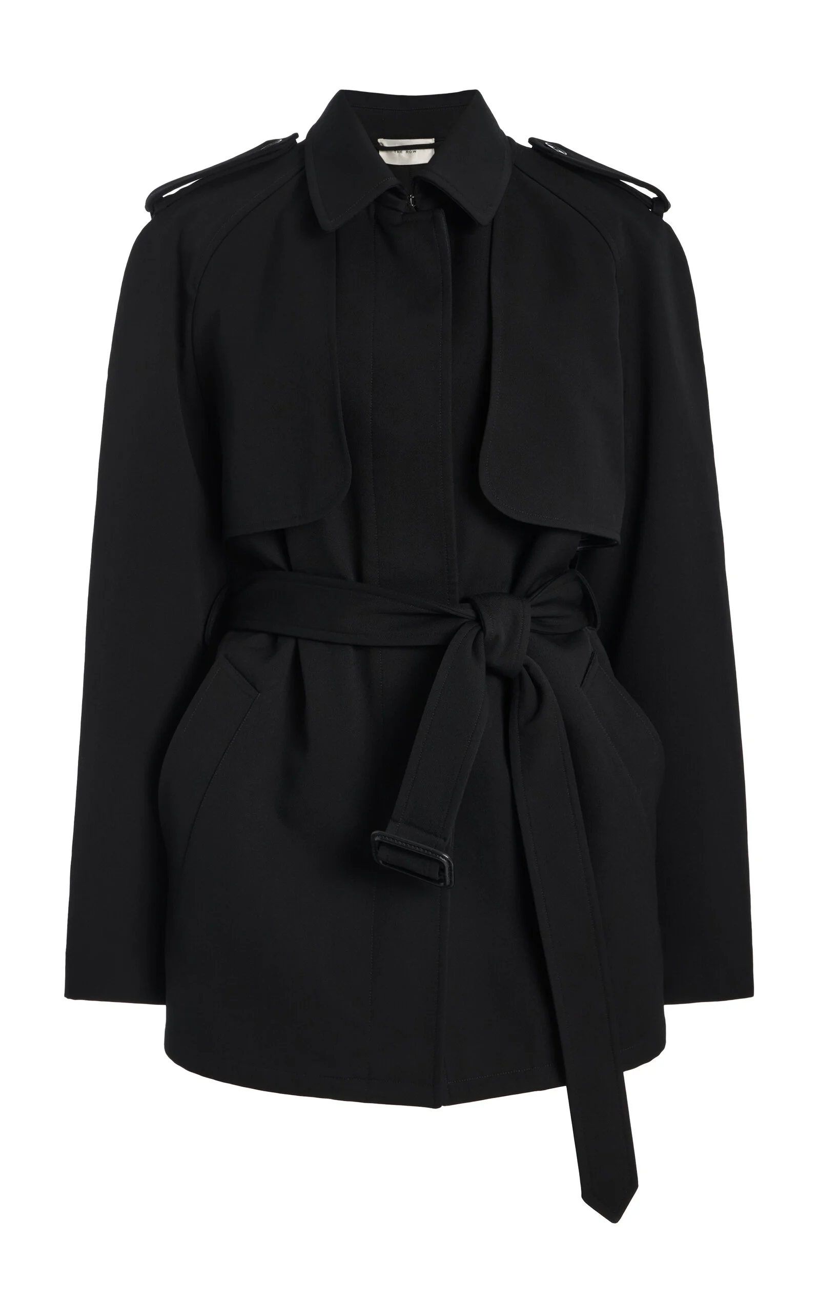 Usuaia Wool Trench Jacket black - 1