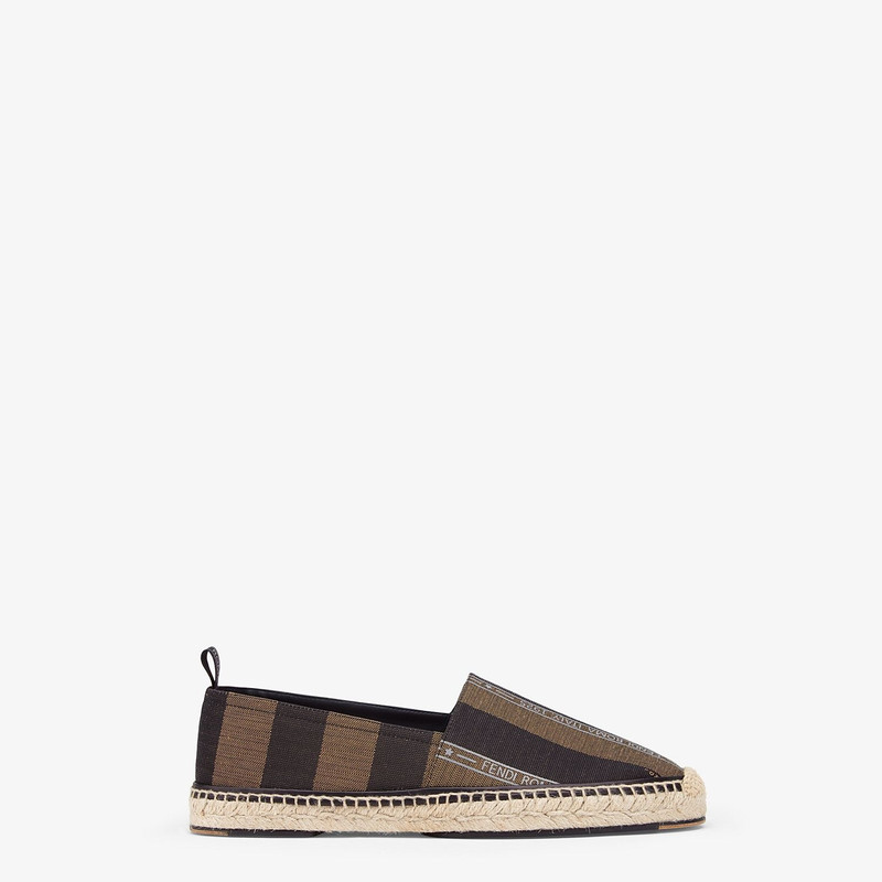 Brown fabric espadrilles 1