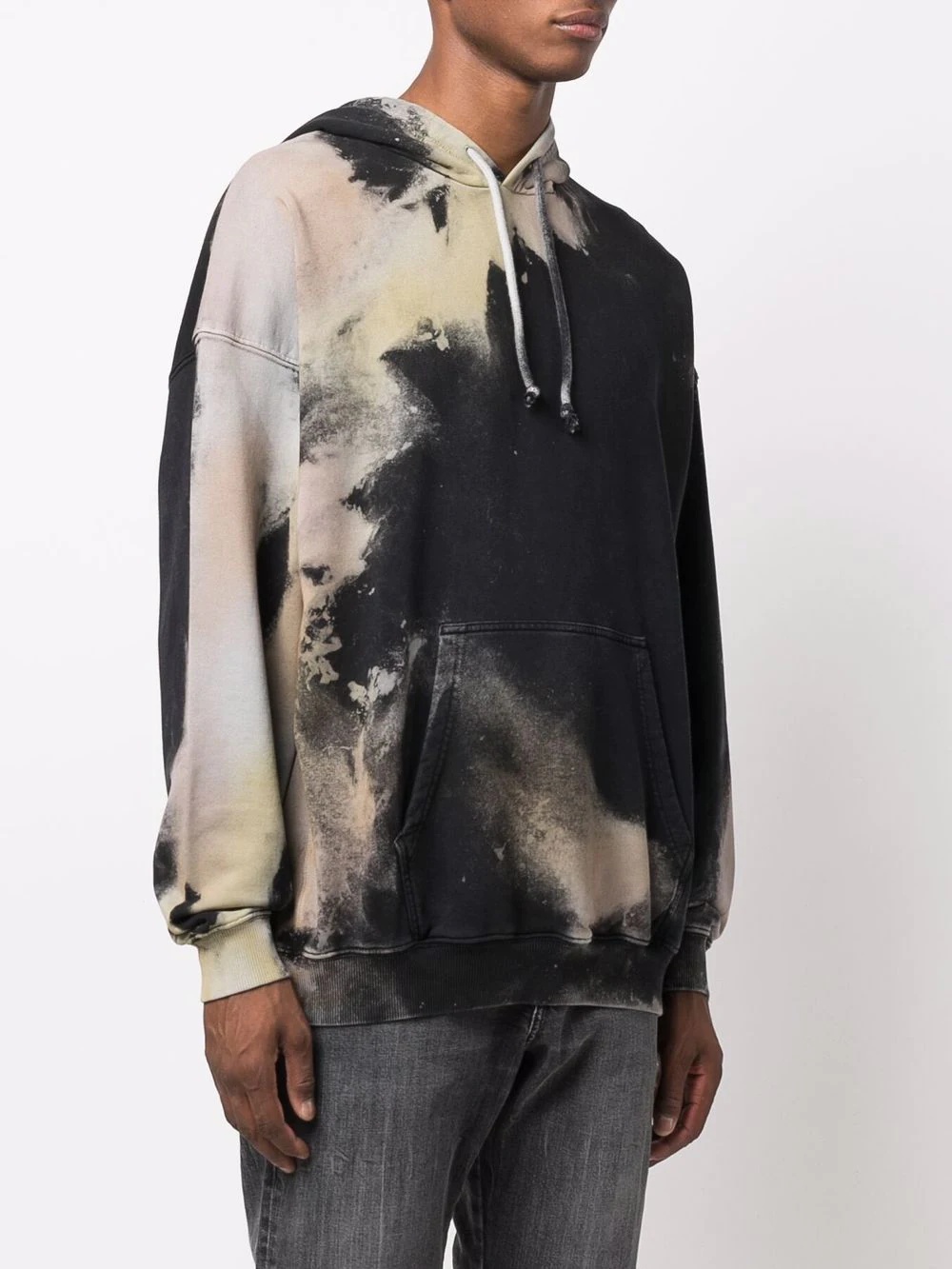 tie dye-print organic cotton hoodie - 3