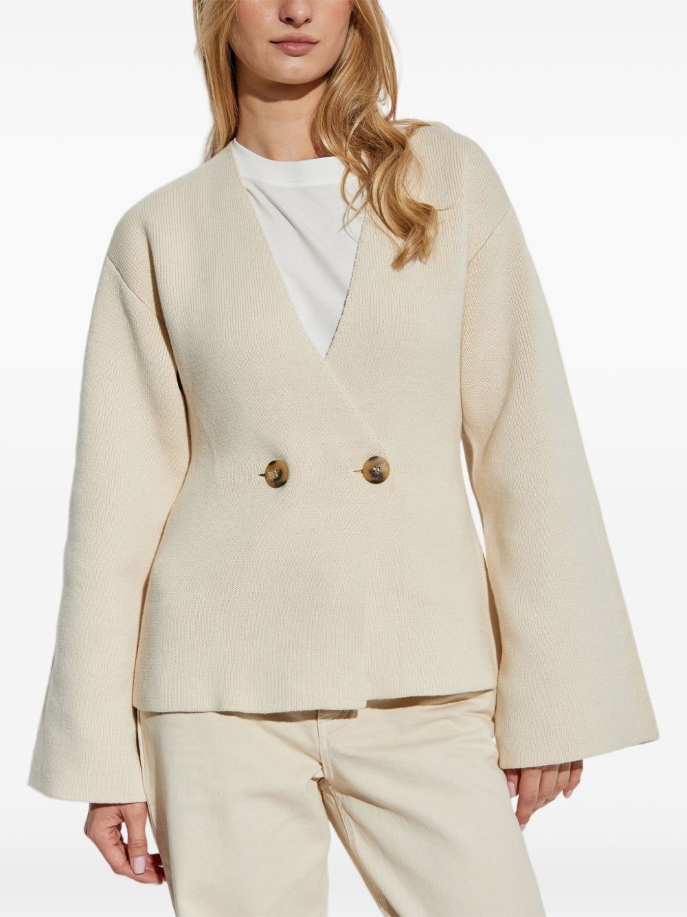 Tinley double-breasted bell-sleeve blazer - 3