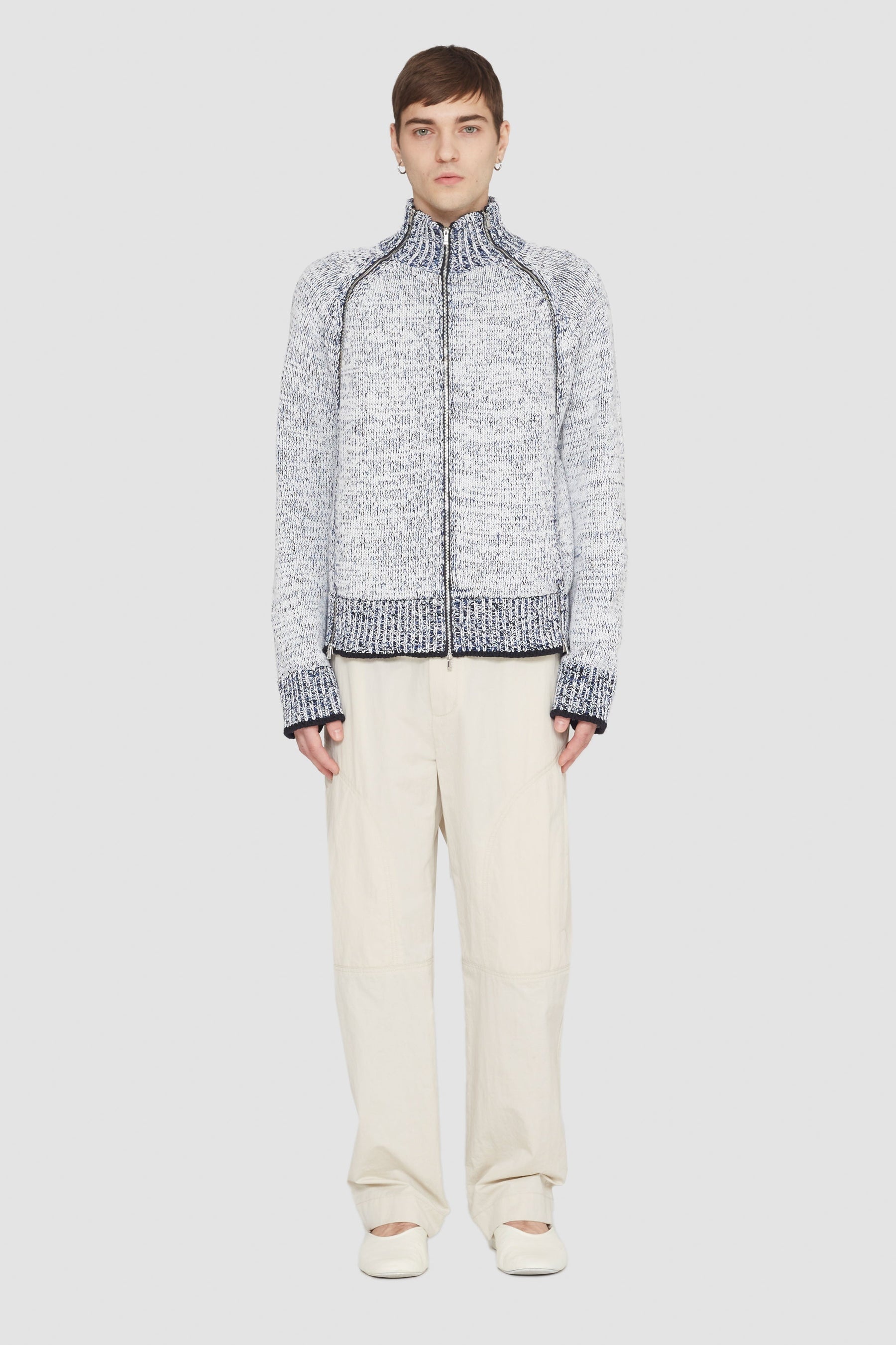 Long Sleeve Marled Pullover - 3