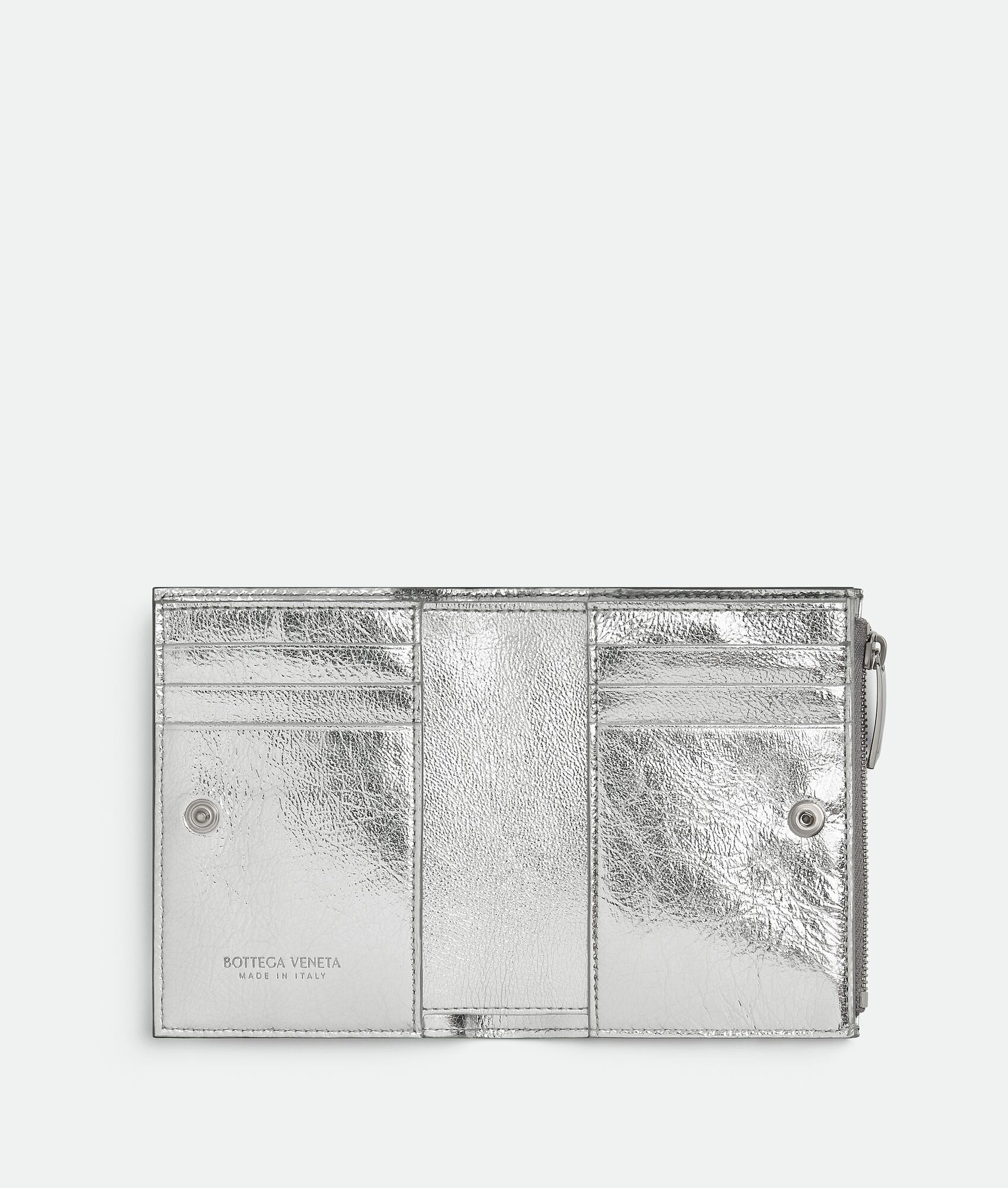 Small Intrecciato Bi-Fold Zip Wallet - 2