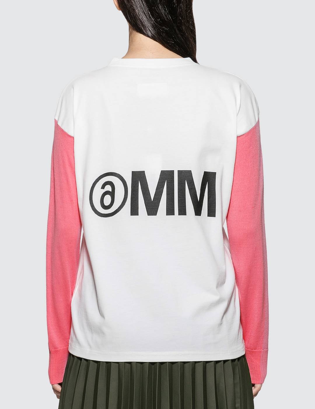 Logo Sweatshrit With Knit Sleeve - 1