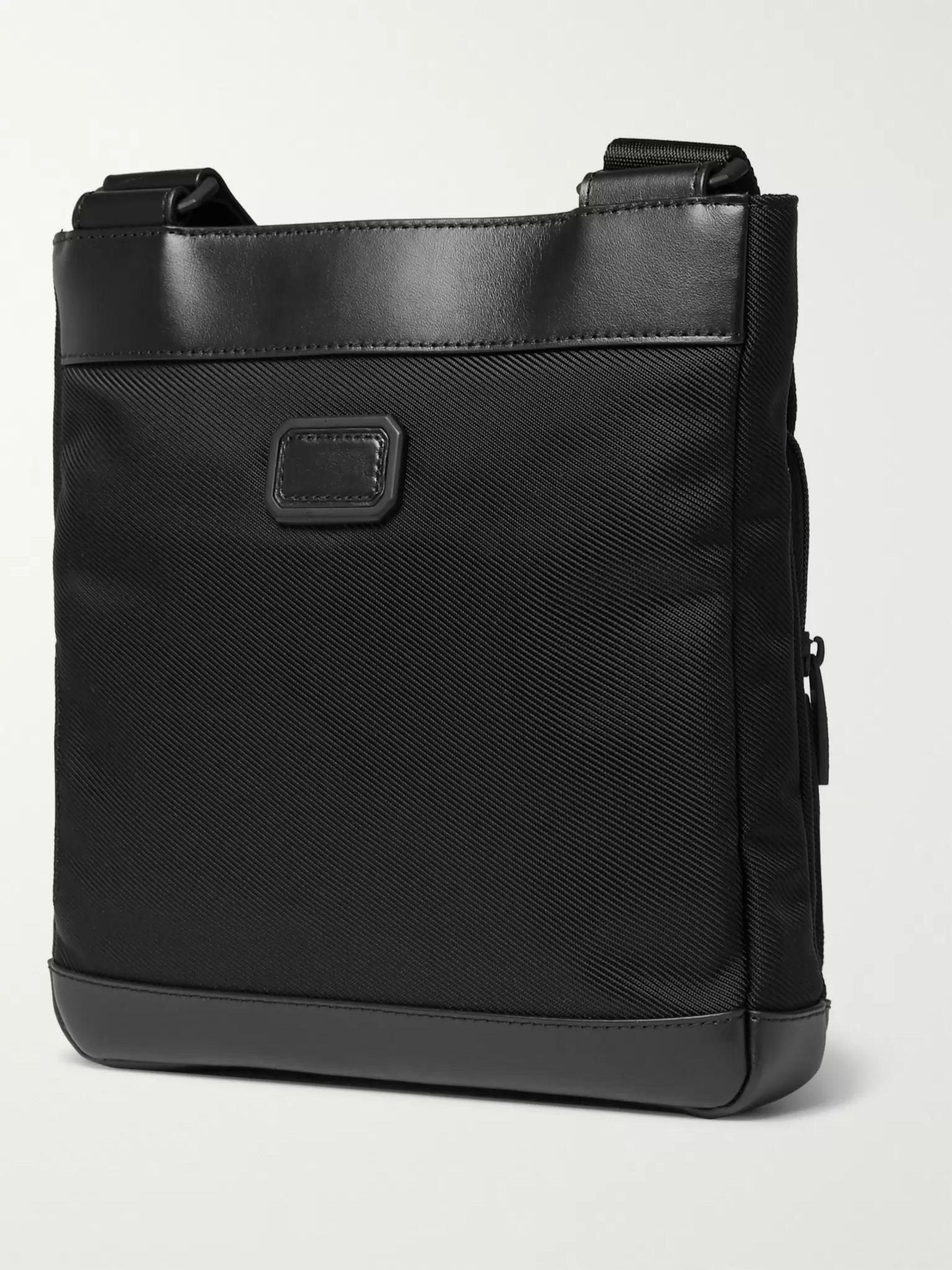 Nightflight Leather-Trimmed Nylon Messenger Bag - 4