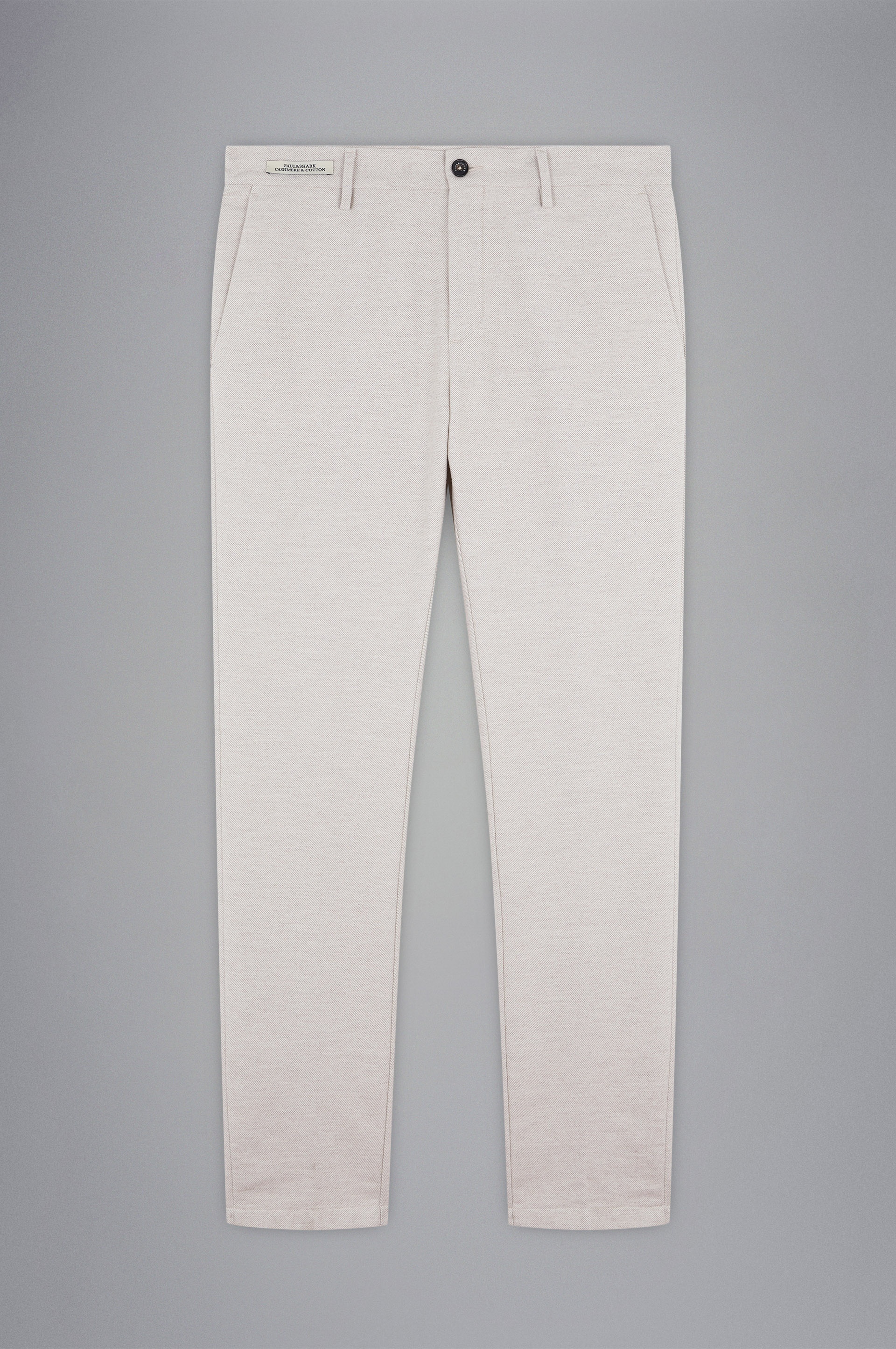 CASHMERE AND COTTON CHINO TROUSERS - 1