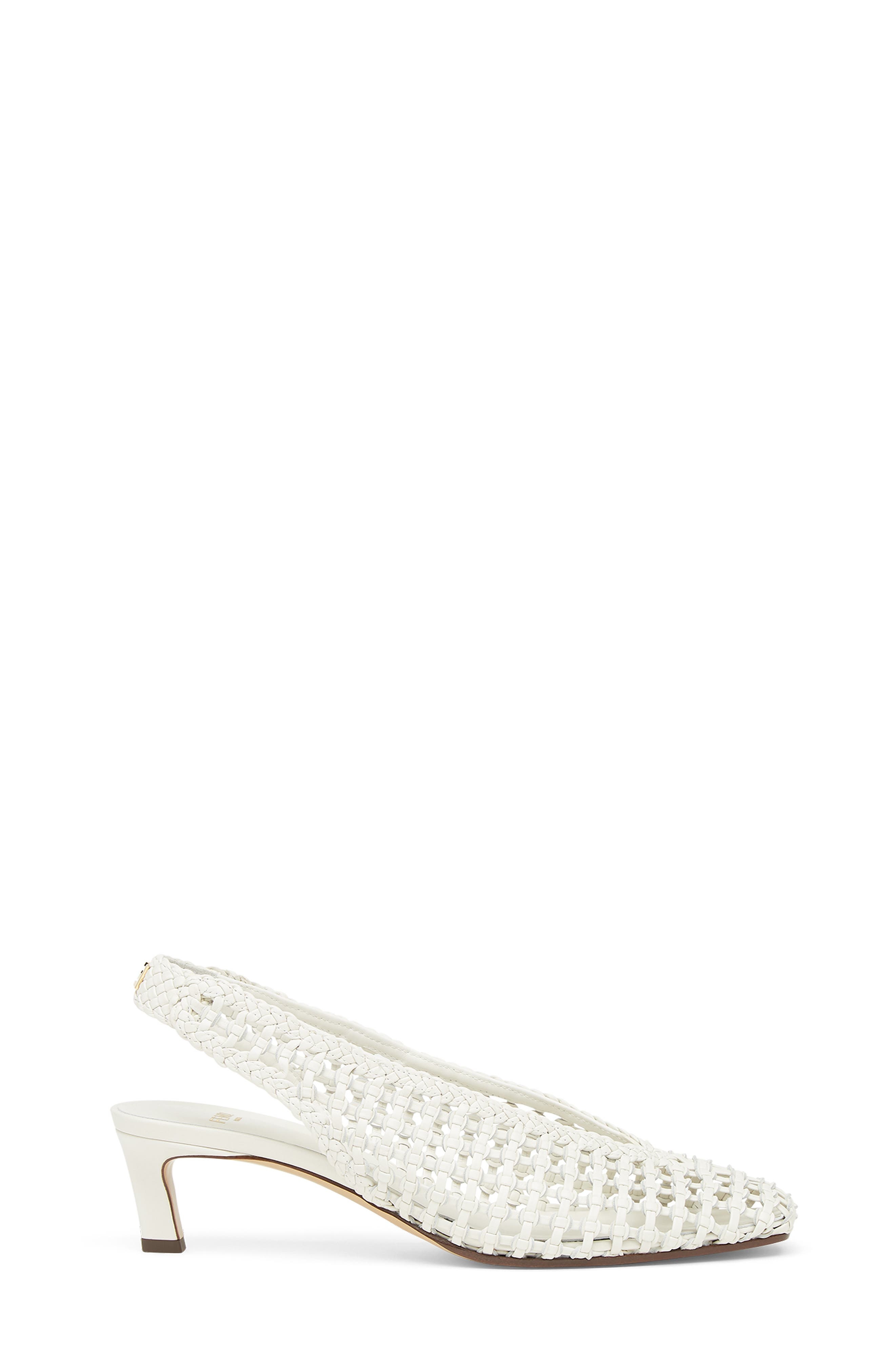 Fendi Woven Slingback Pump in Bianco Seta at Nordstrom - 2