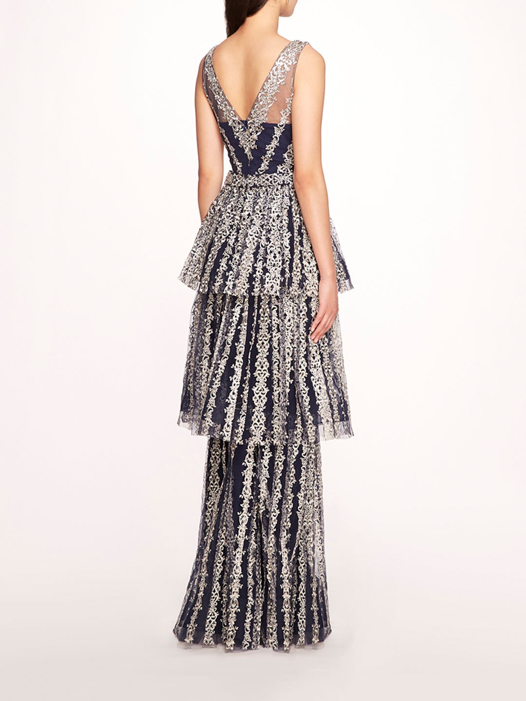 METALLIC FILIGREE GOWN - 2