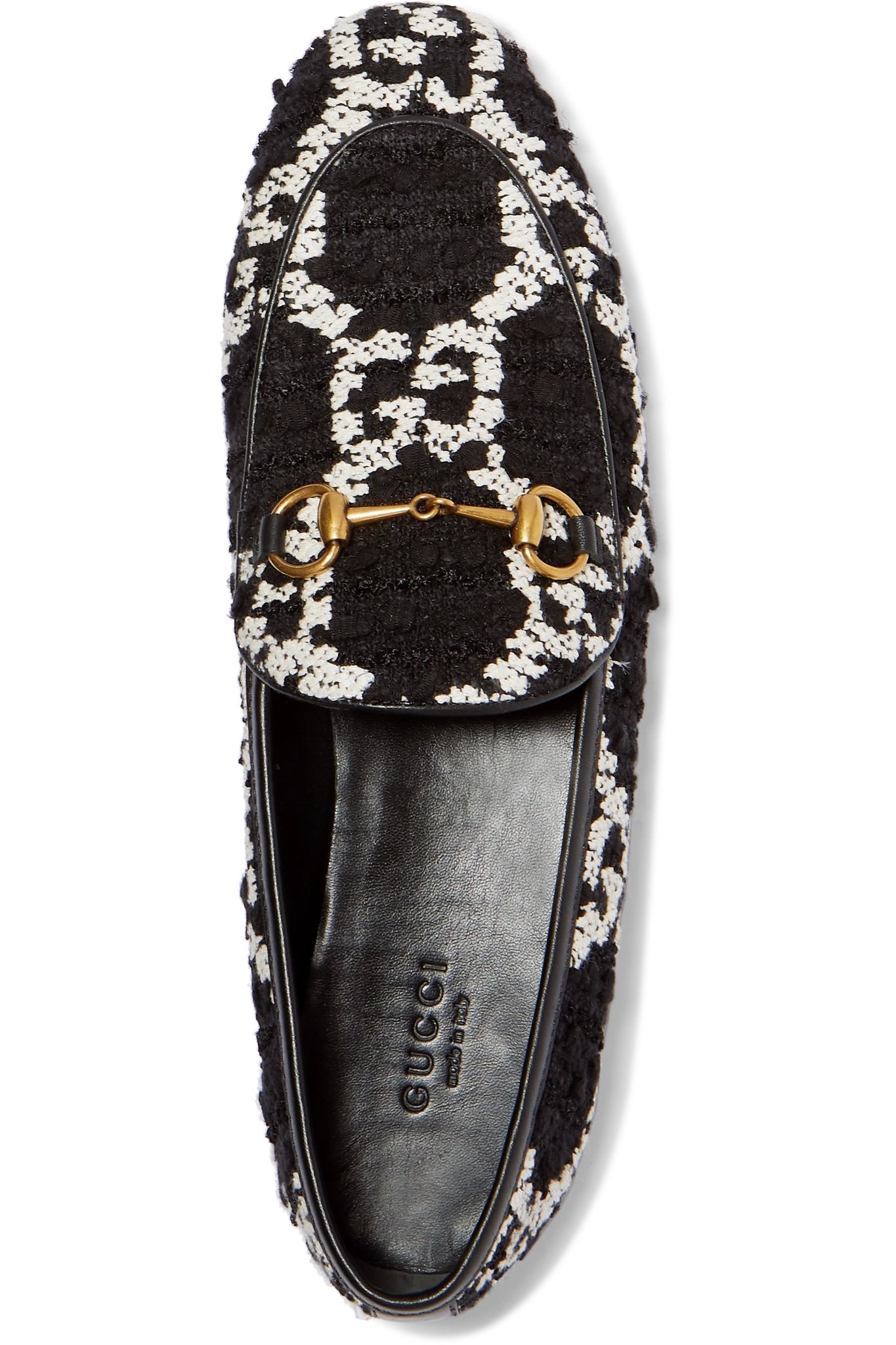 Jordaan horsebit-detailed leather-trimmed bouclé-tweed loafers - 6