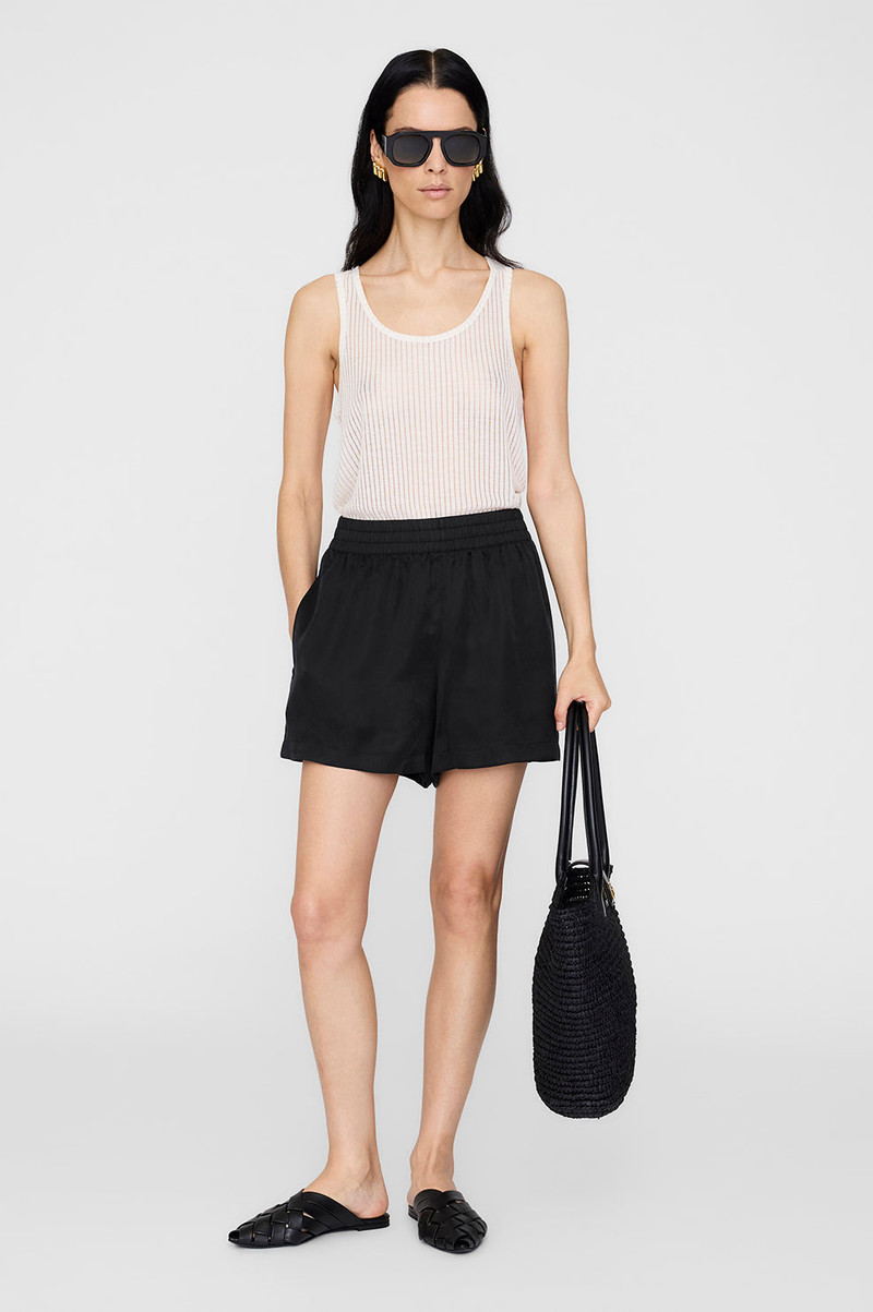 ANINE BING Kam Short - Washed Black outlook