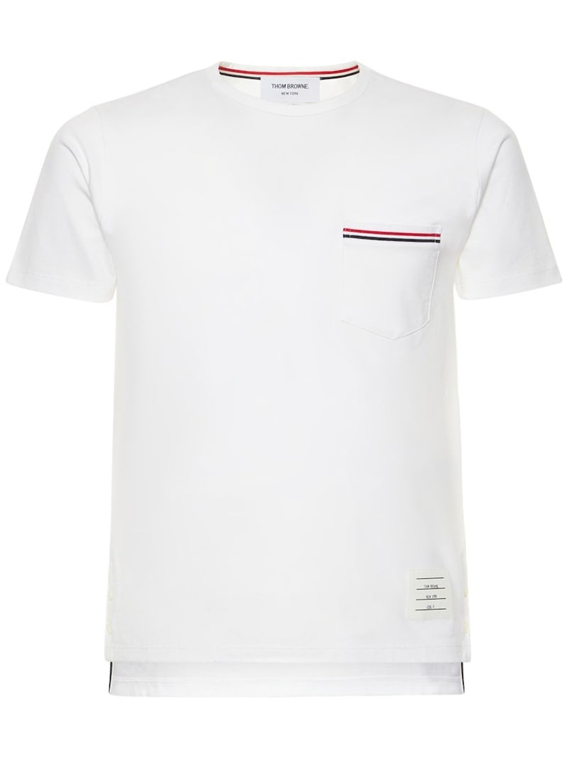 Striped pocket cotton t-shirt - 1