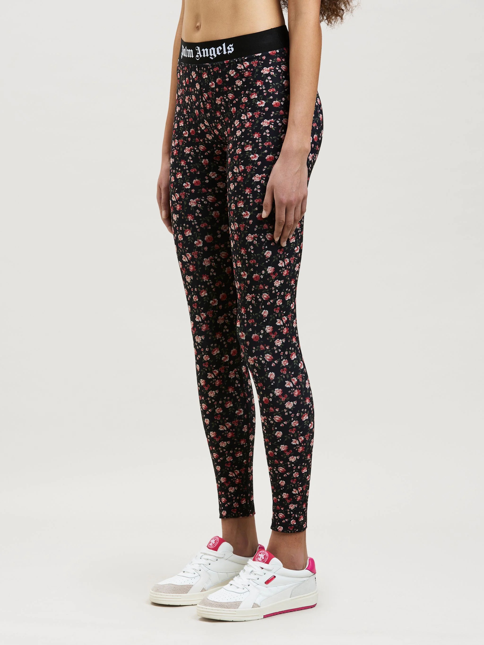 FLOWER PRINT CLASSIC LOGO LEGGINS - 4