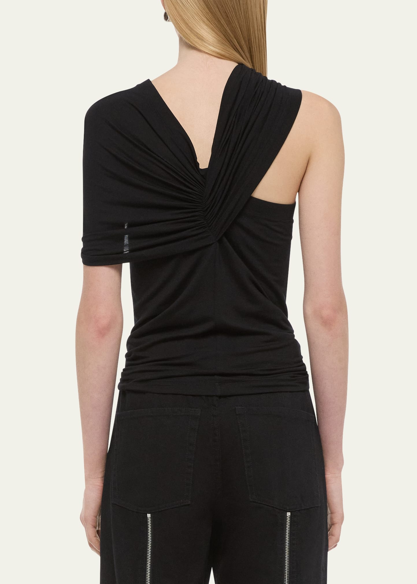 Cloud Jersey Asymmetric Sash Top - 3