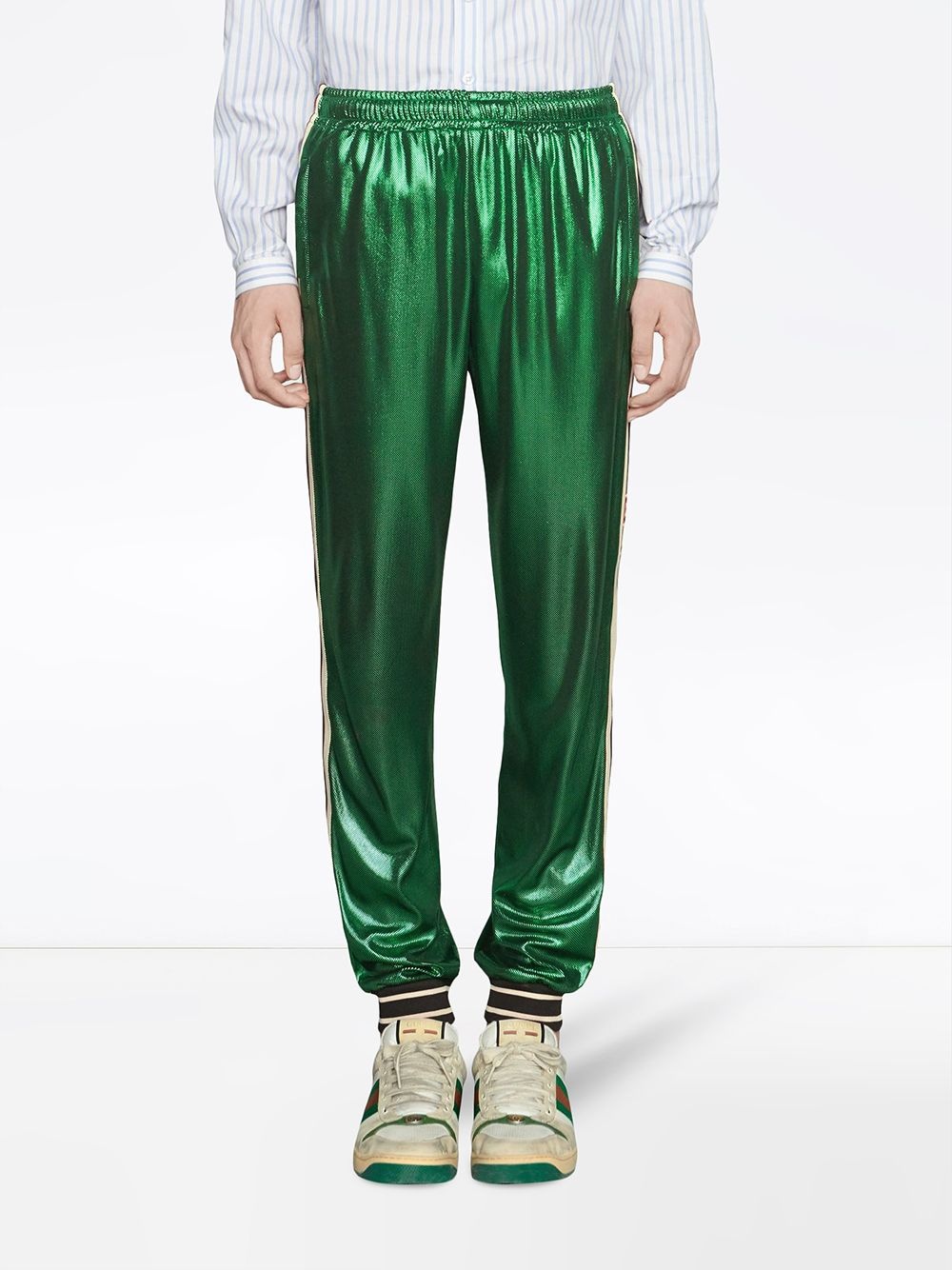 Oversize laminated jersey jogging pant - 3