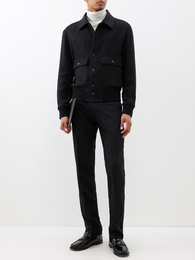 Ralph Lauren Gregory wool-barathea tuxedo trousers outlook