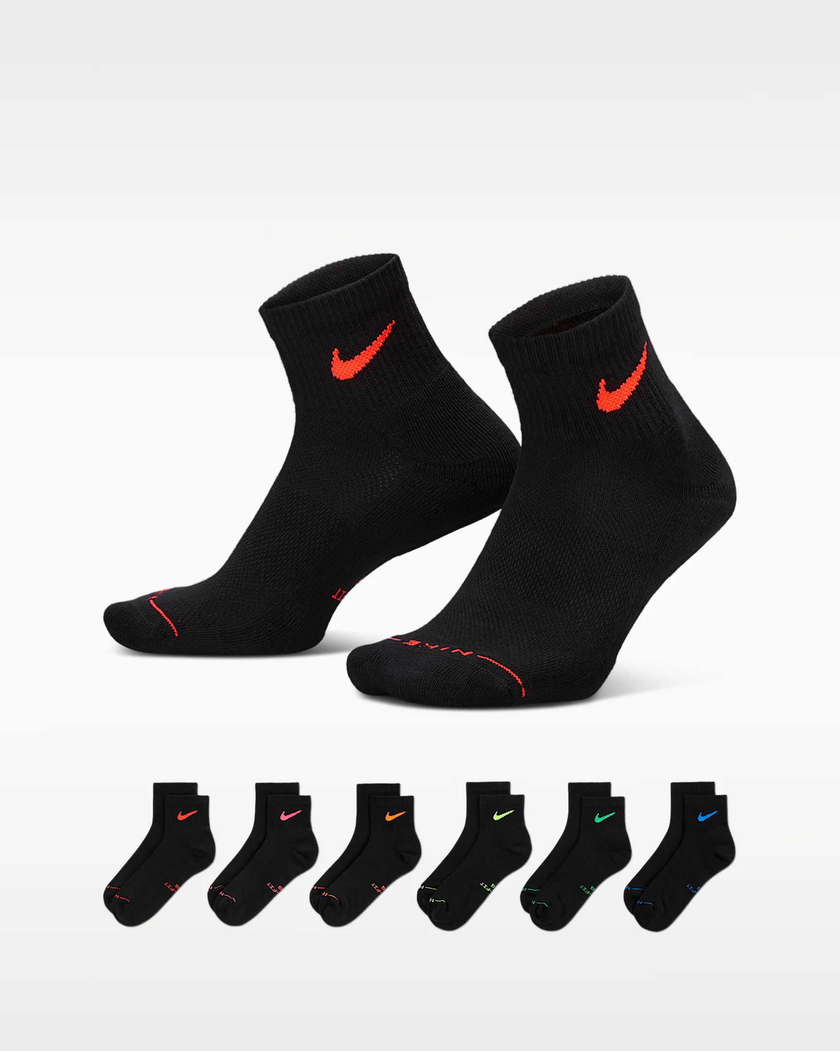 Nike Everyday Elevated Ankle Socks (6 Pairs) - 1