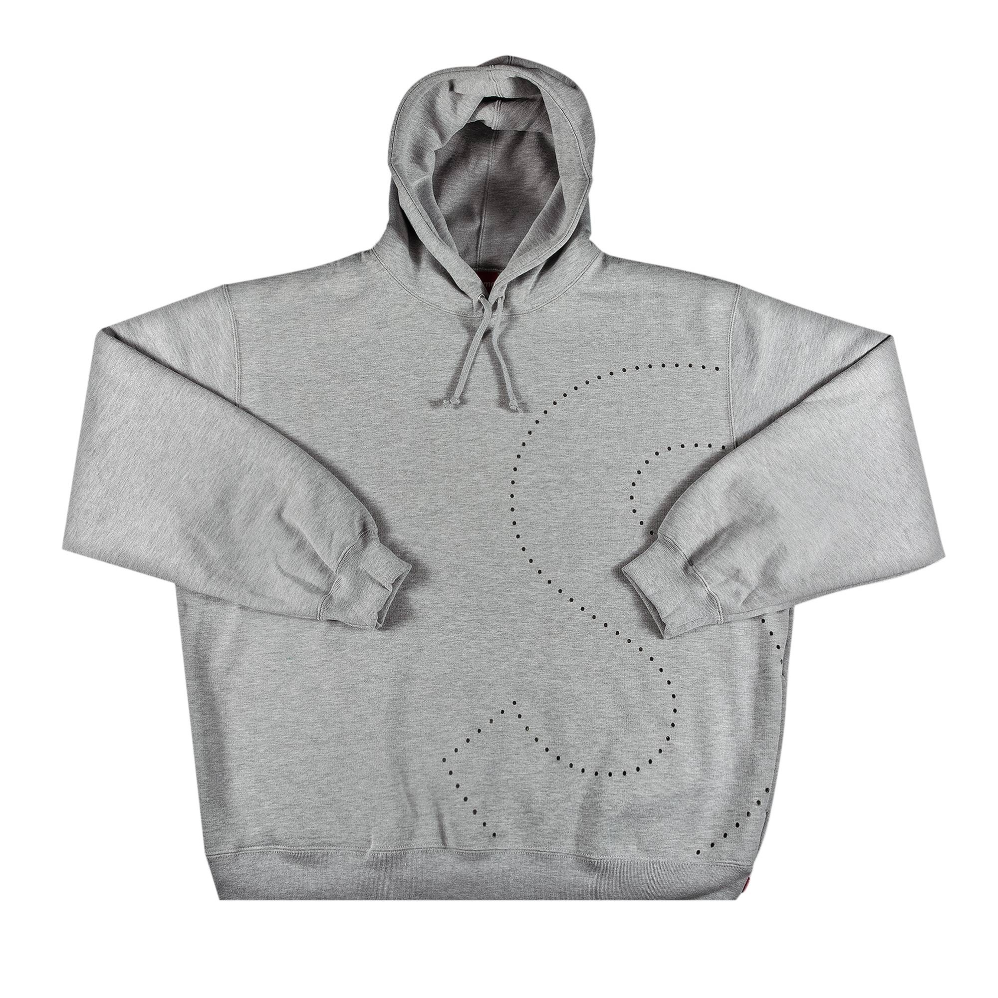 Supreme Laser Cut S Logo Hooded Sweatshirt 'Heather Grey' - 1