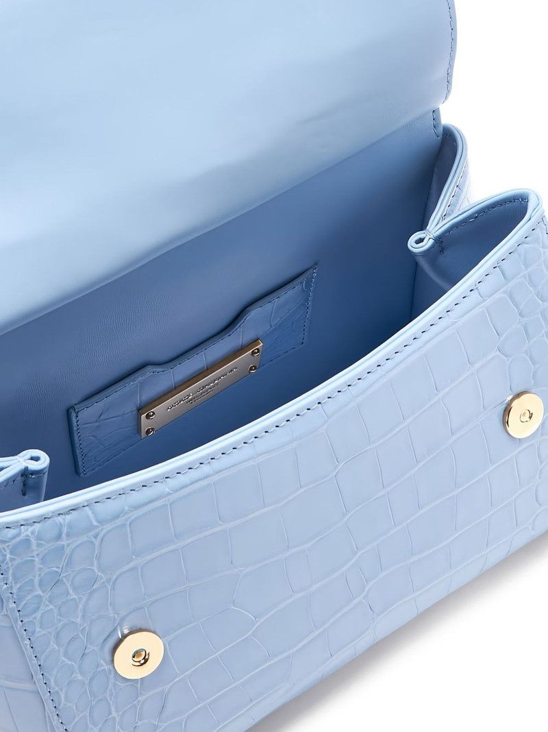 medium Sicily crocodile-effect tote bag 4