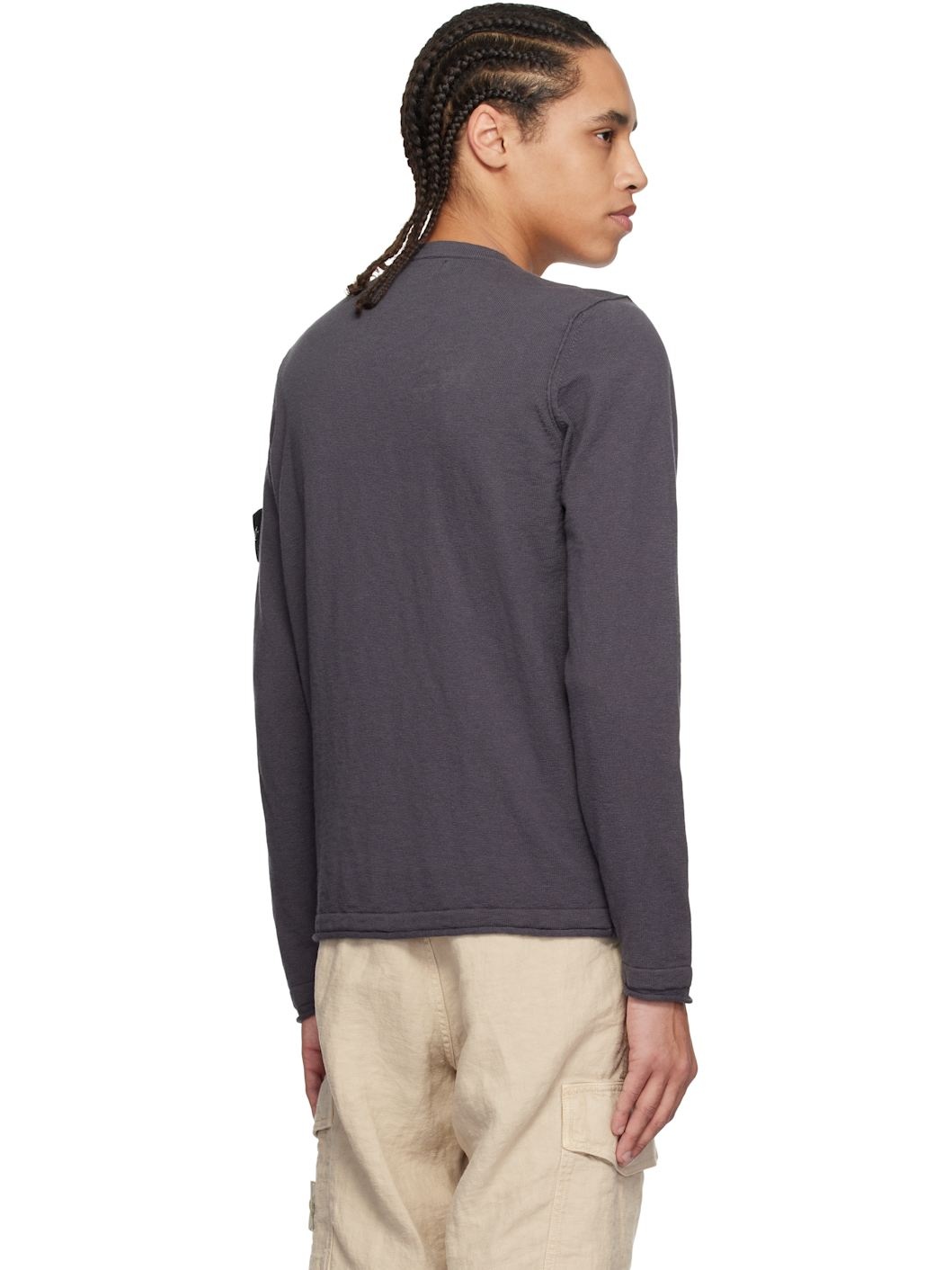 Gray Organic Cotton & Nylon Sweater - 3