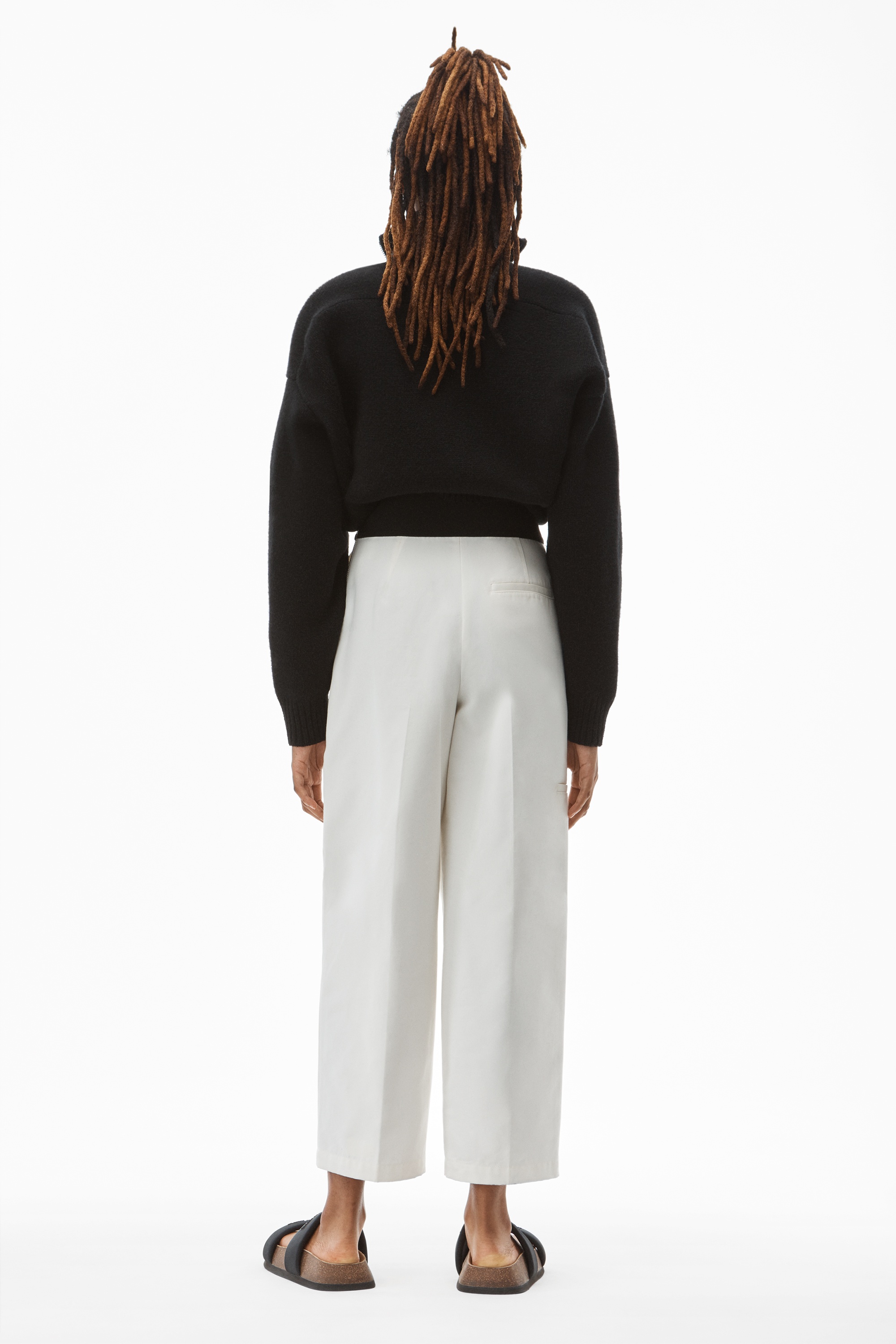 CARROT LEG TROUSER IN COTTON TAILORING - 4