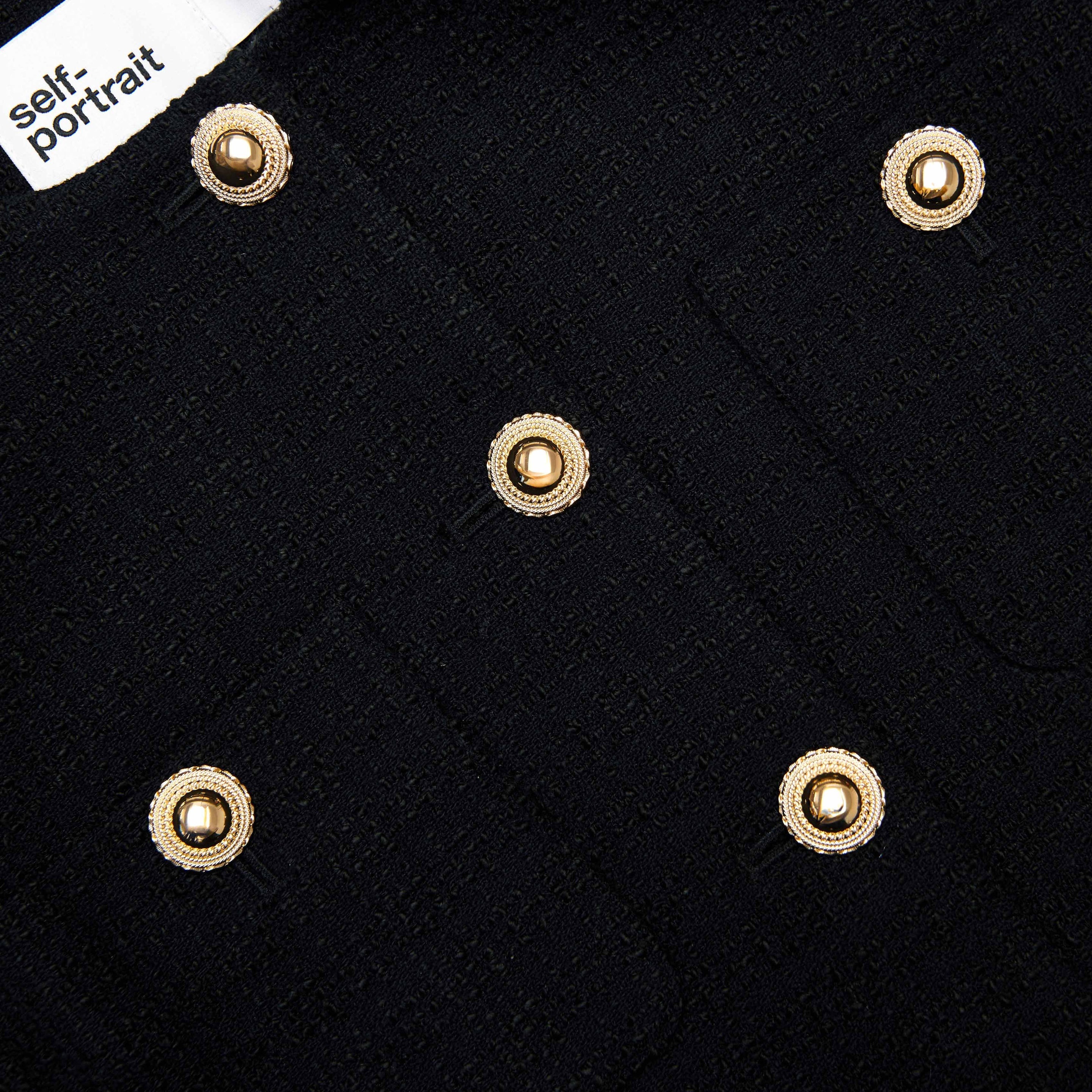 Black Boucle Fur Cuff Jacket - 5