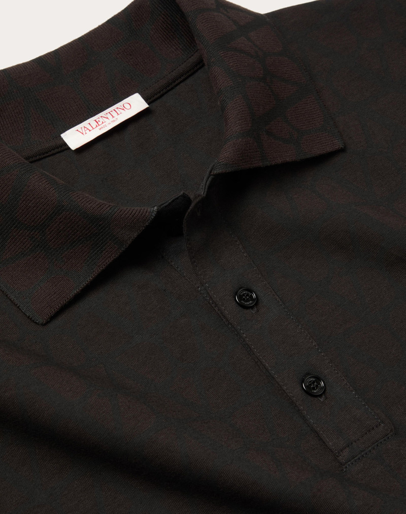 COTTON POLO SHIRT WITH TOILE ICONOGRAPHE PRINT 6