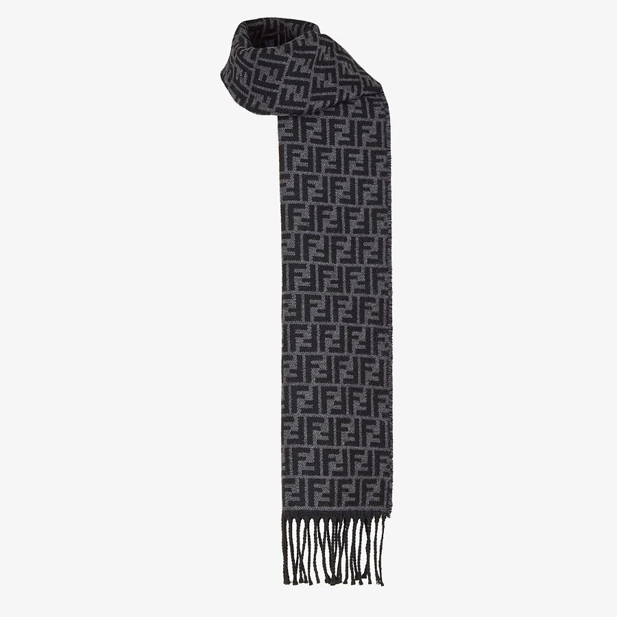 Black wool scarf - 2