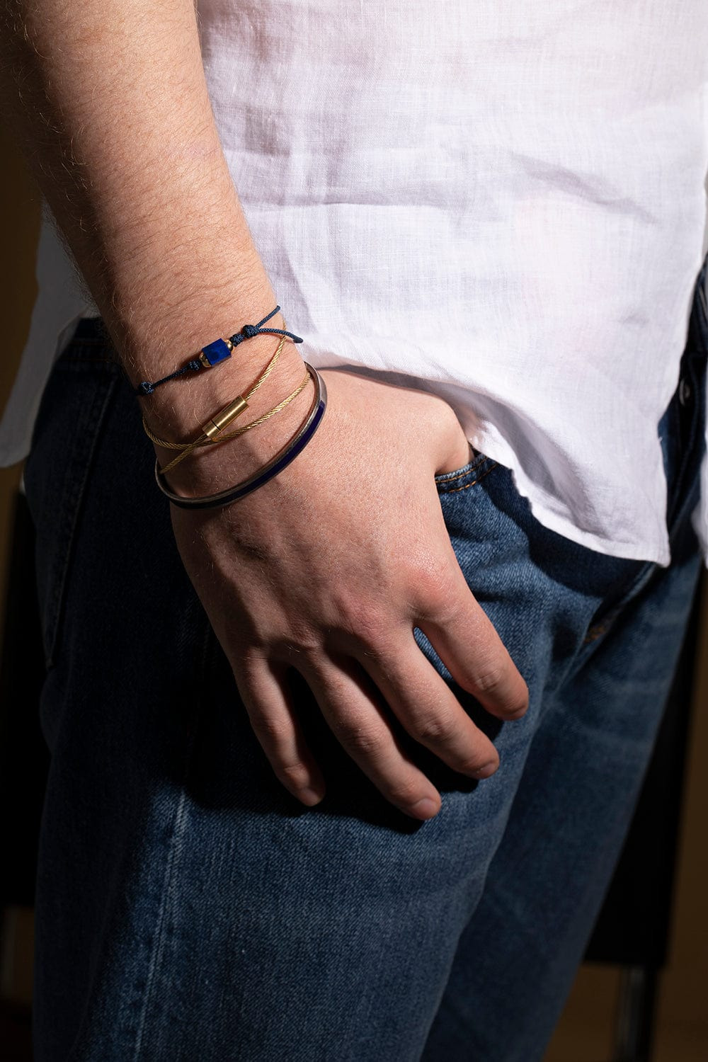 15g Polished Yellow Gold Double Cable Bracelet - 3