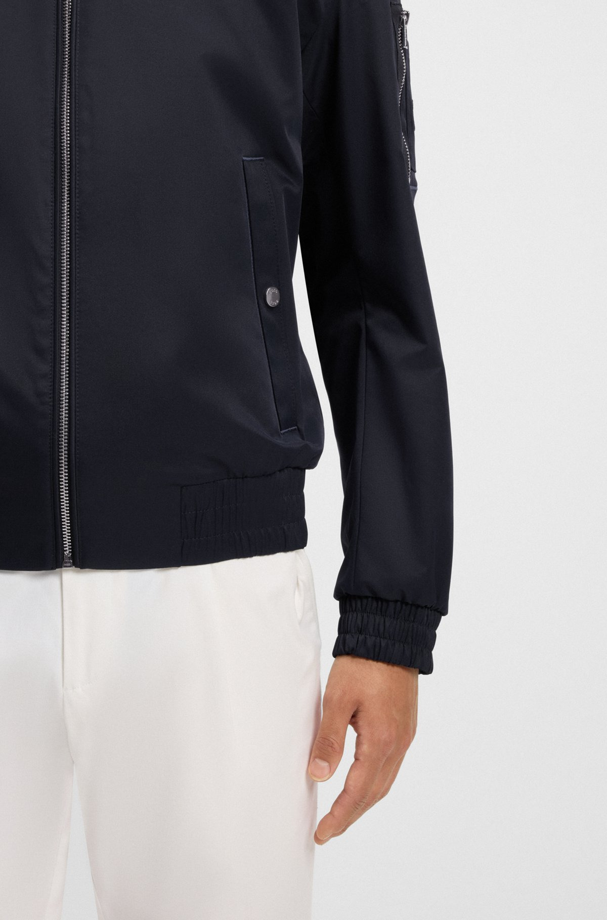 WATER-REPELLENT JACKET WITH DOUBLE B MONOGRAM TRIM - 6